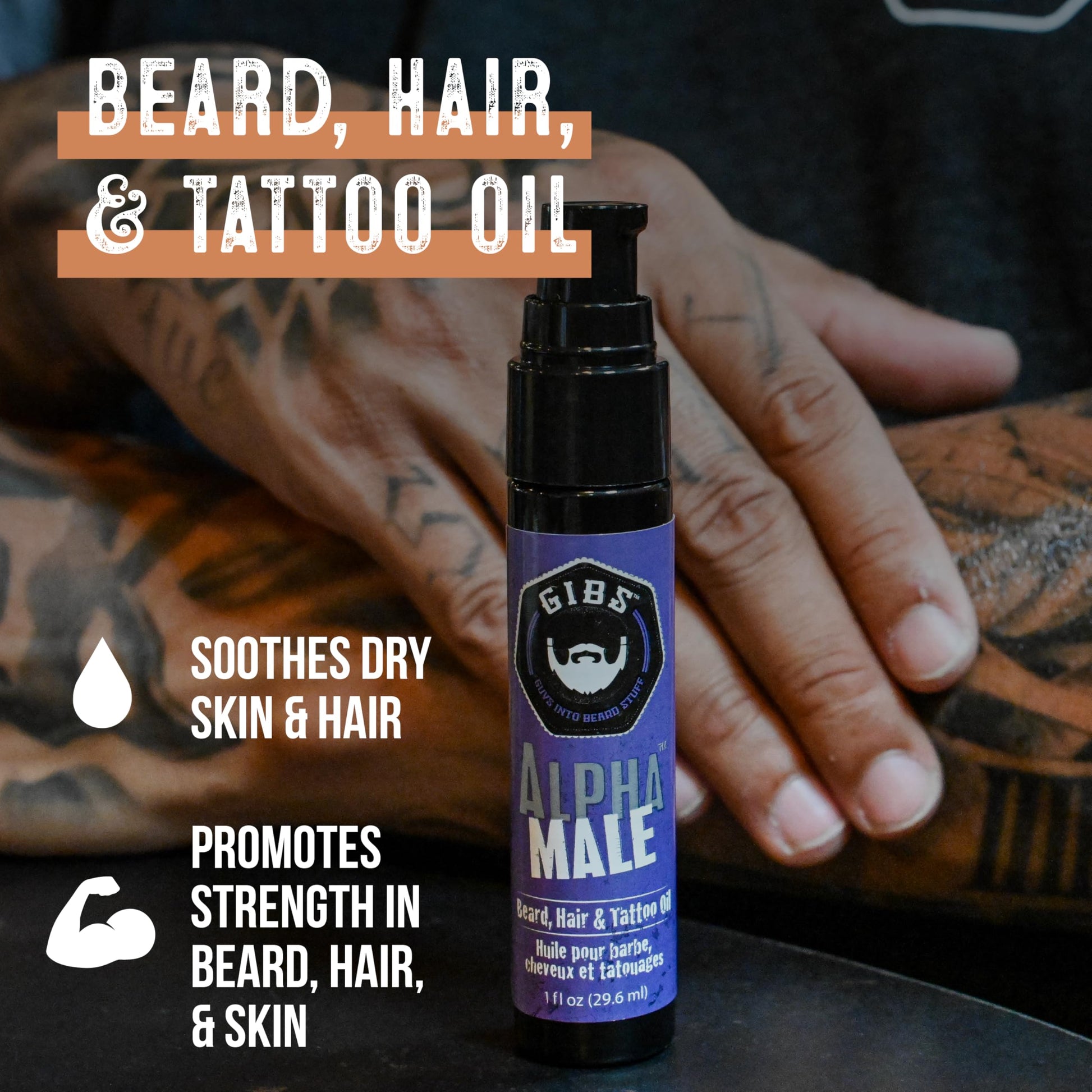 Black GIBS Grooming Colorado Kid Hair, Beard & Tattoo Oil, 1 Fl Oz