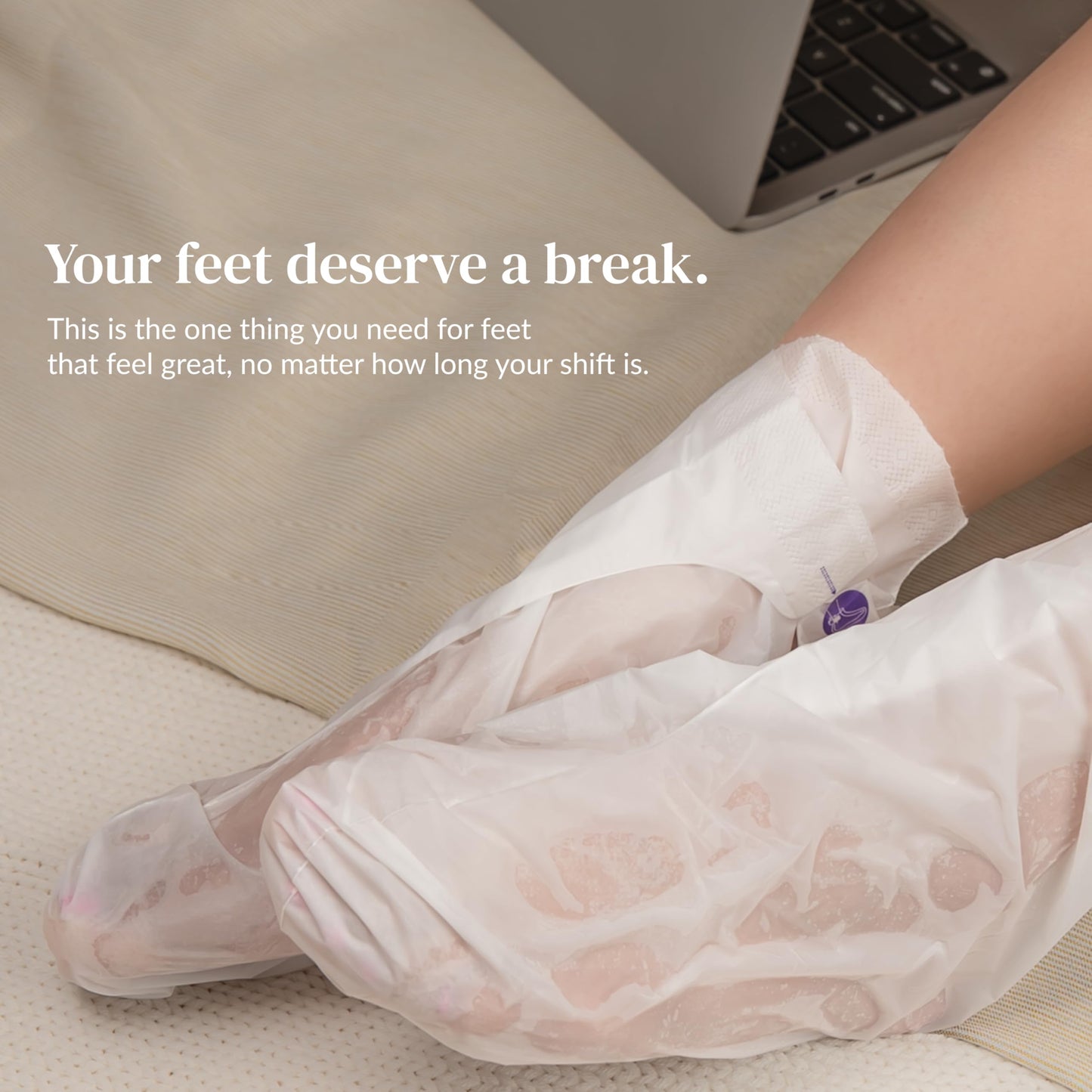 Dark Gray Epielle Intensive Repairing Hand & Foot Masks, Restore and Moisturize Dry, Cracked Skin, Self Care Gifts for Women, Spa Kit, Mothers Day Gifts, 6 Moisturizing Gloves & 6 Moisturizing Socks