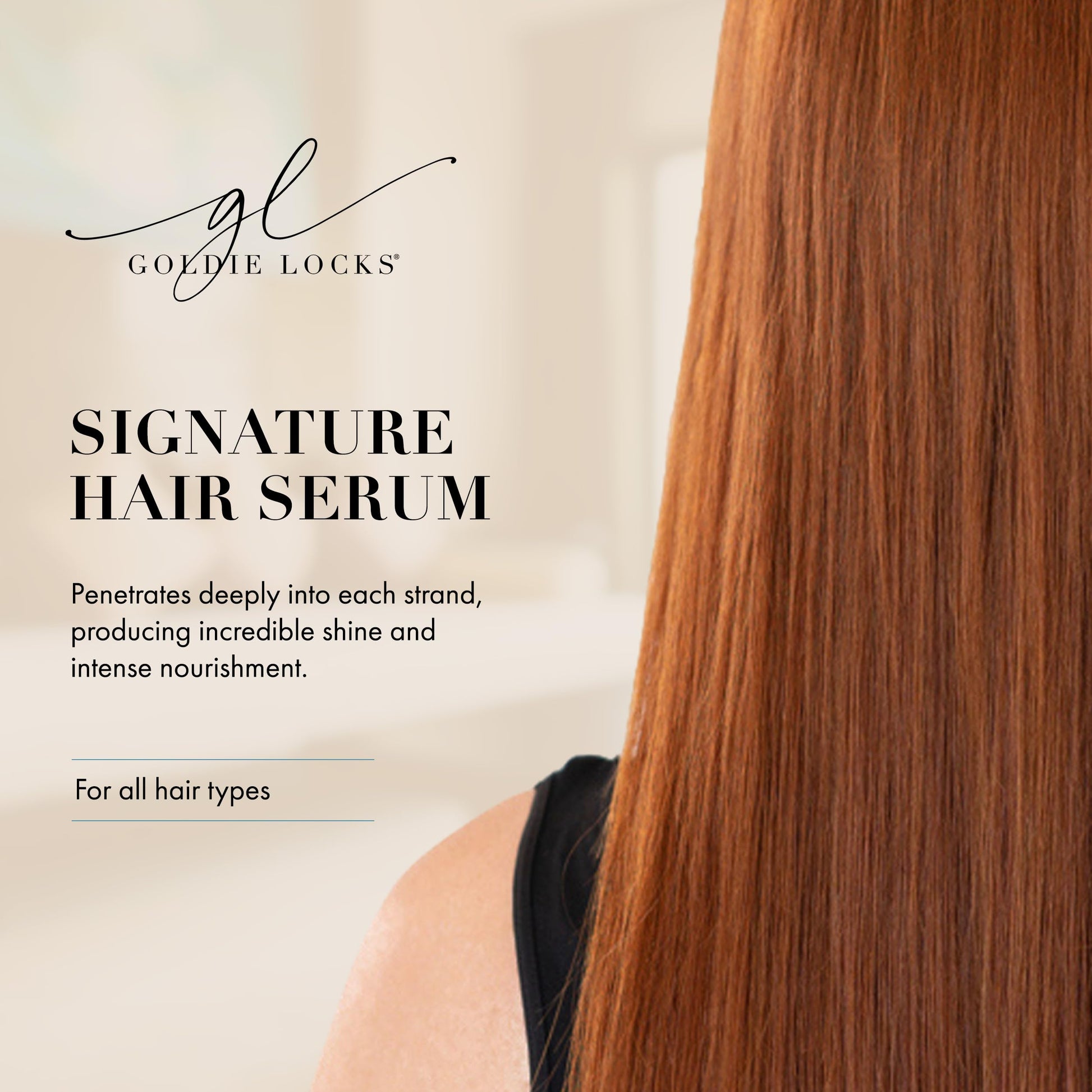 Light Gray Goldie Locks Signature Hair Serum - Anti-Frizz and Humidity Control - Lightweight Shine Enhancer - Safe for Extensions and Color-Treated Hair - Protein-Free - 3.4 fl oz