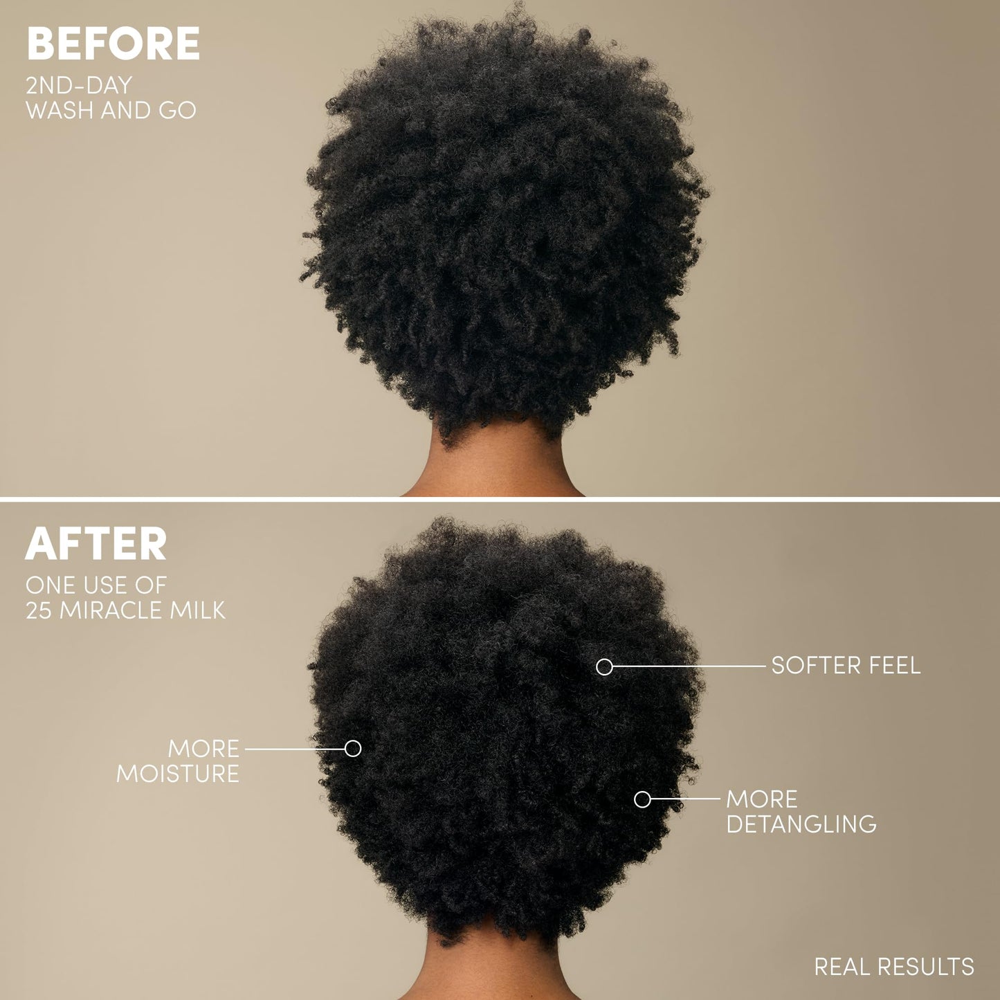 Gray Mizani 25 Benefit Miracle Milk - Leave in Conditioner for Curly Hair, With Coconut Oil, Curl Detangler Spray, Anti Frizz Heat Protectant, No Drying Alcohols, Paraben-Free, 8.5 Fl Oz