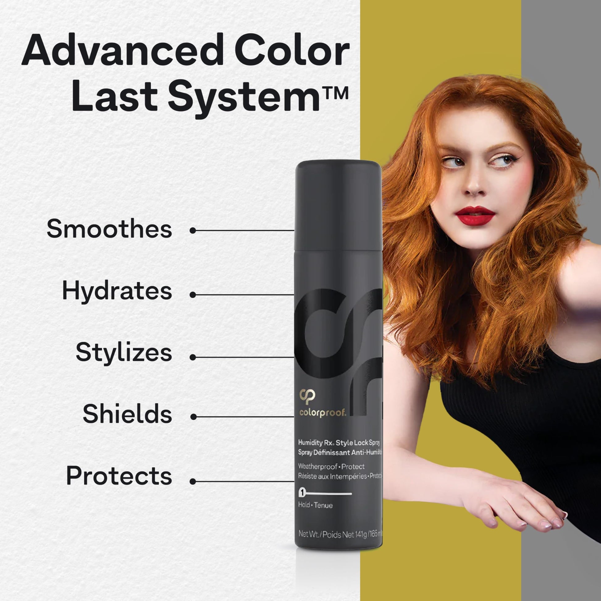 White Smoke Colorproof Humidity Rx Style Lock Hair Spray 5 Fl. Oz. Sulfate Free Hairspray with Coconut Wood Scent