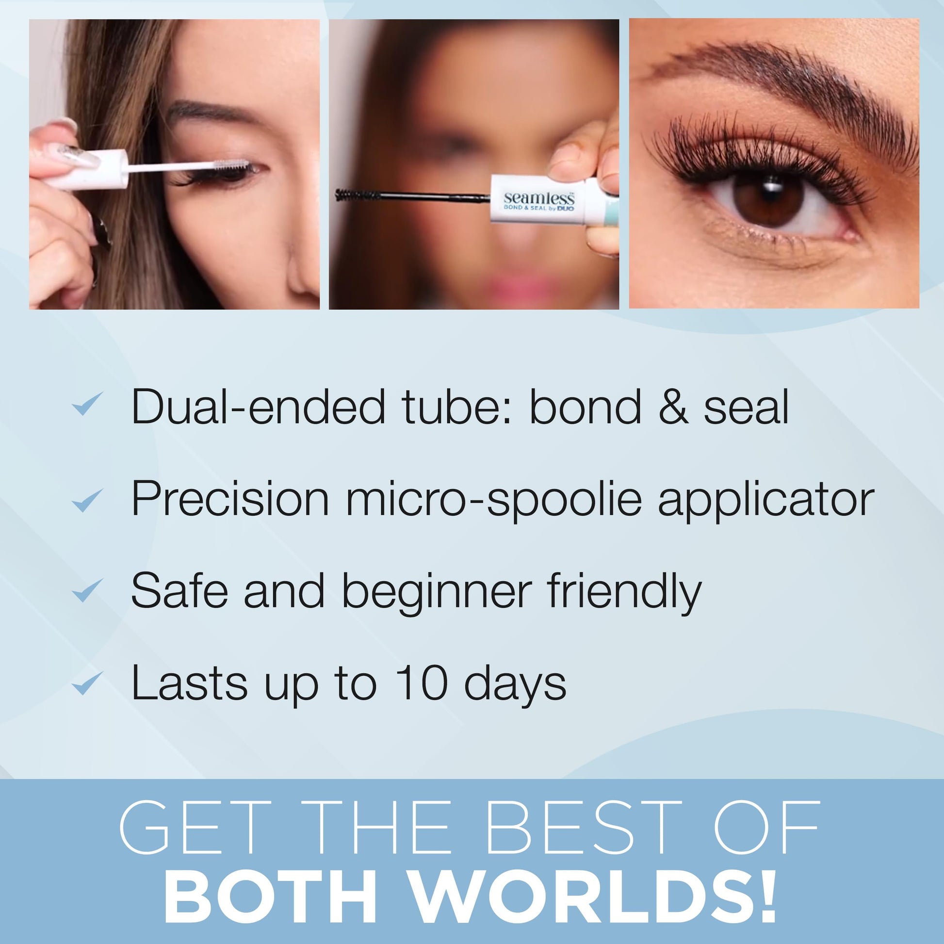 Lavender Ardell Seamless Eyelash Extension Bond & Seal, Long-Lasting Lash Adhesive and Sealant for Everyday Use