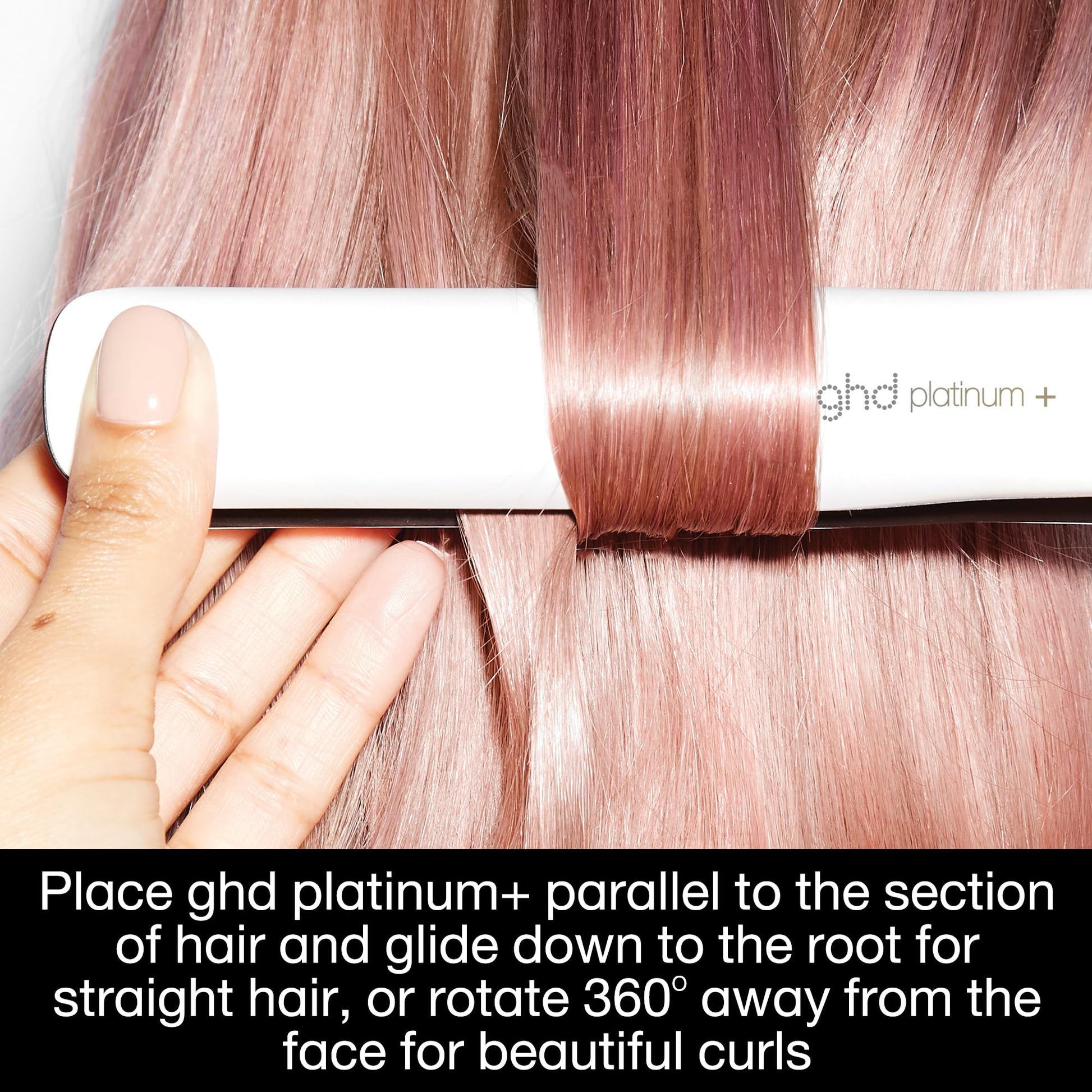 White Smoke ghd Platinum+ Styler ― 1" Flat Iron Hair Straightener, Professional Ceramic Hair Styling Tool for Stronger Hair, More Shine, & More Color Protection - White