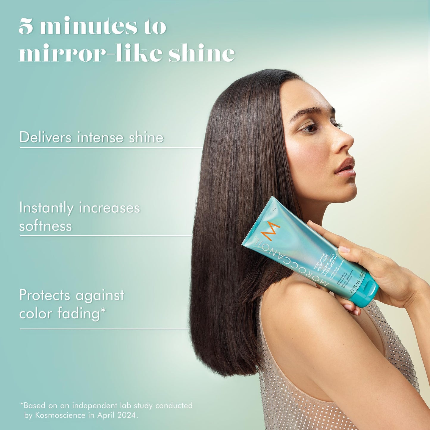 Light Steel Blue Moroccanoil High Shine Gloss Mask, 2.5 Fl. Oz.