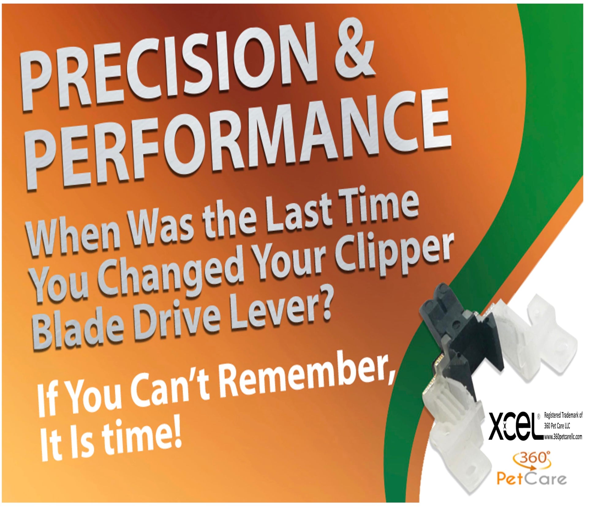 White Smoke XCEL Blade Drive Lever Assembly Replacement, Compatible with Select Andis AG, AGC, AGR, BG and 5-Speed Grooming Clippers - 4 Pack