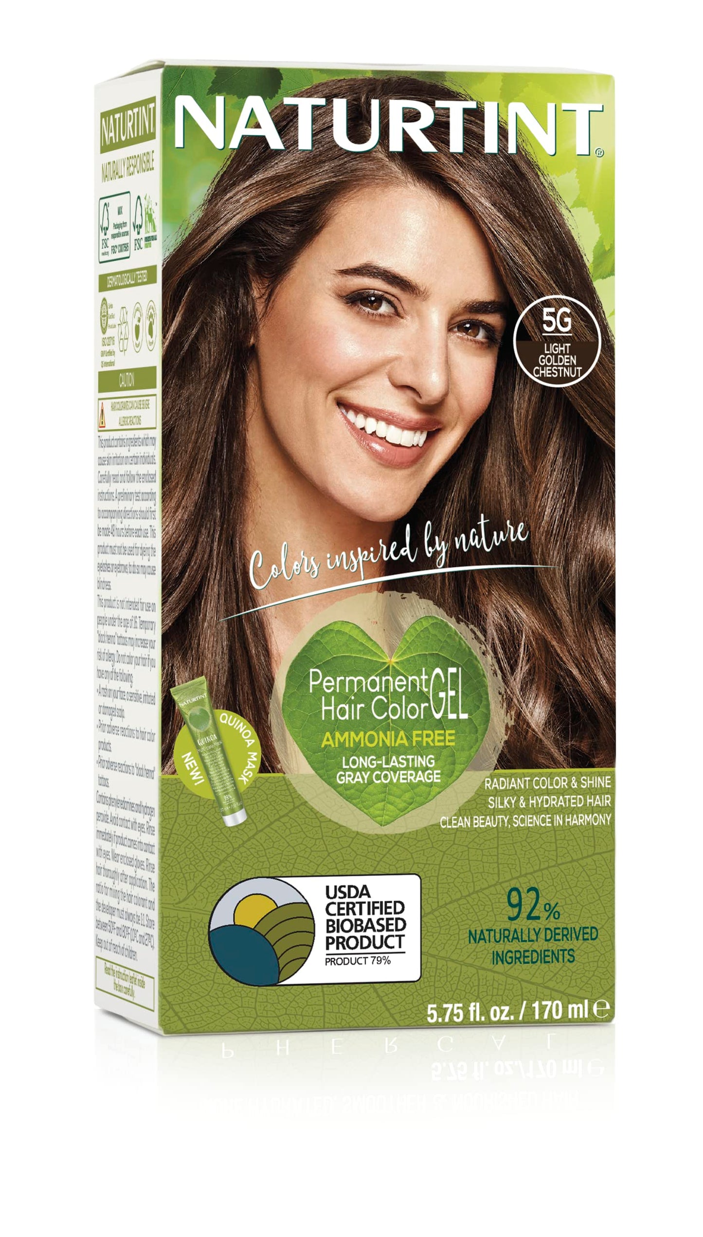 Olive Drab NATURTINT 5G Light Golden Chestnut Hair Color, 5.07 FZ