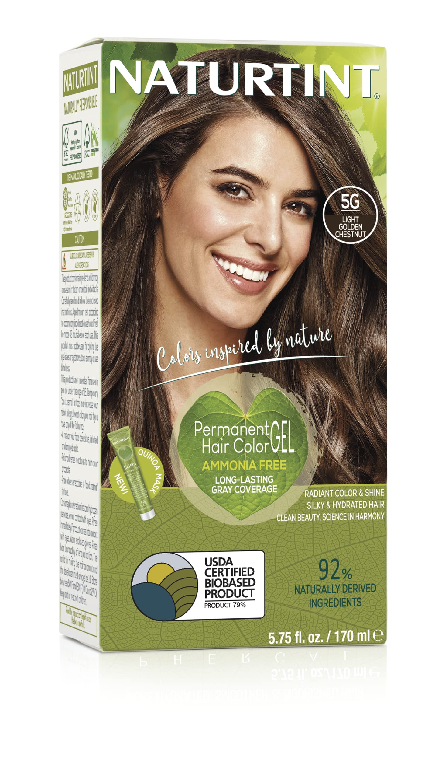 Olive Drab NATURTINT 5G Light Golden Chestnut Hair Color, 5.07 FZ