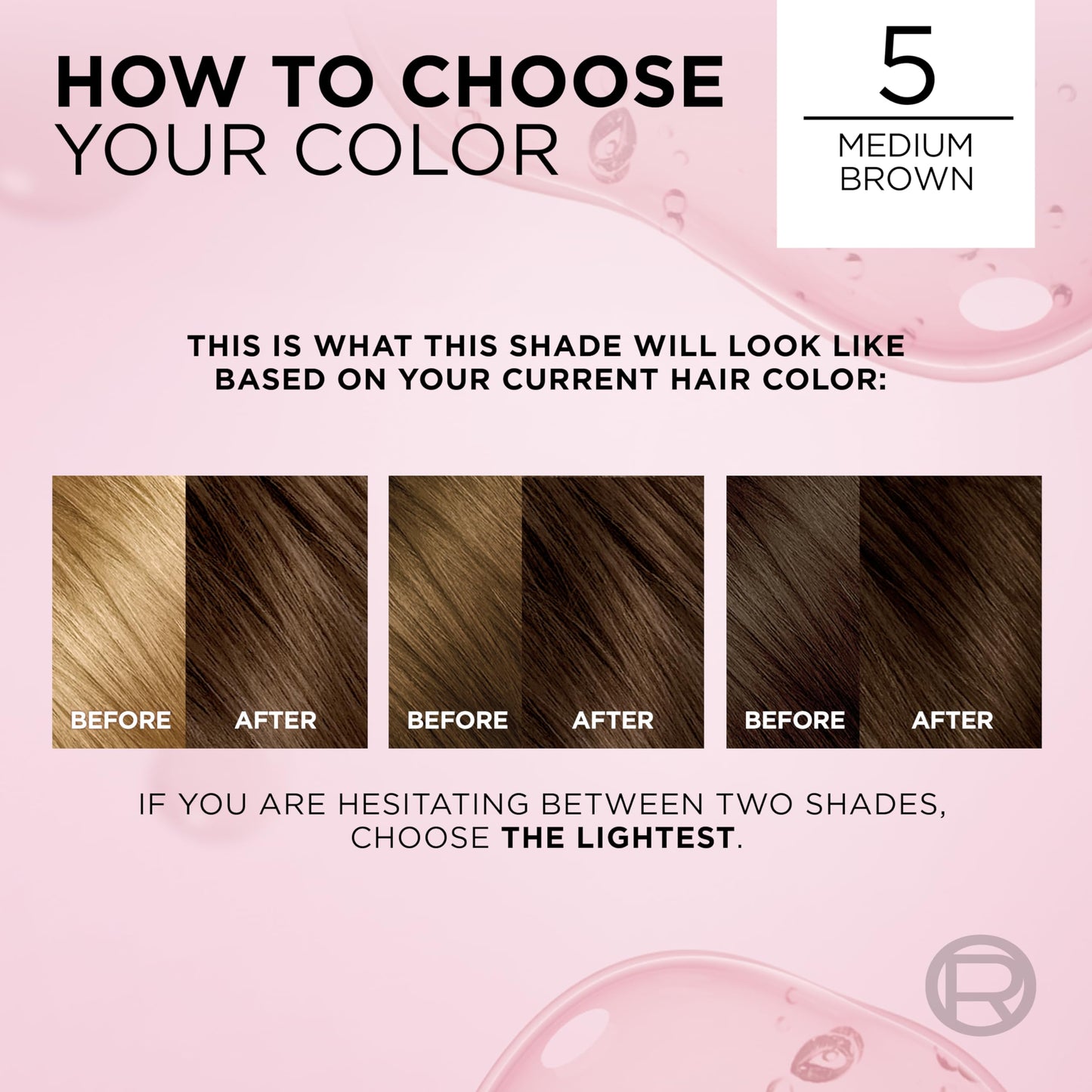 Misty Rose L'Oreal Paris Excellence Crème Permanent Hair Dye, Triple Care Hair Color with Hyaluronic Acid for 100% Gray Coverage, 5 Medium Brown, 1 Kit (Packaging May Vary)