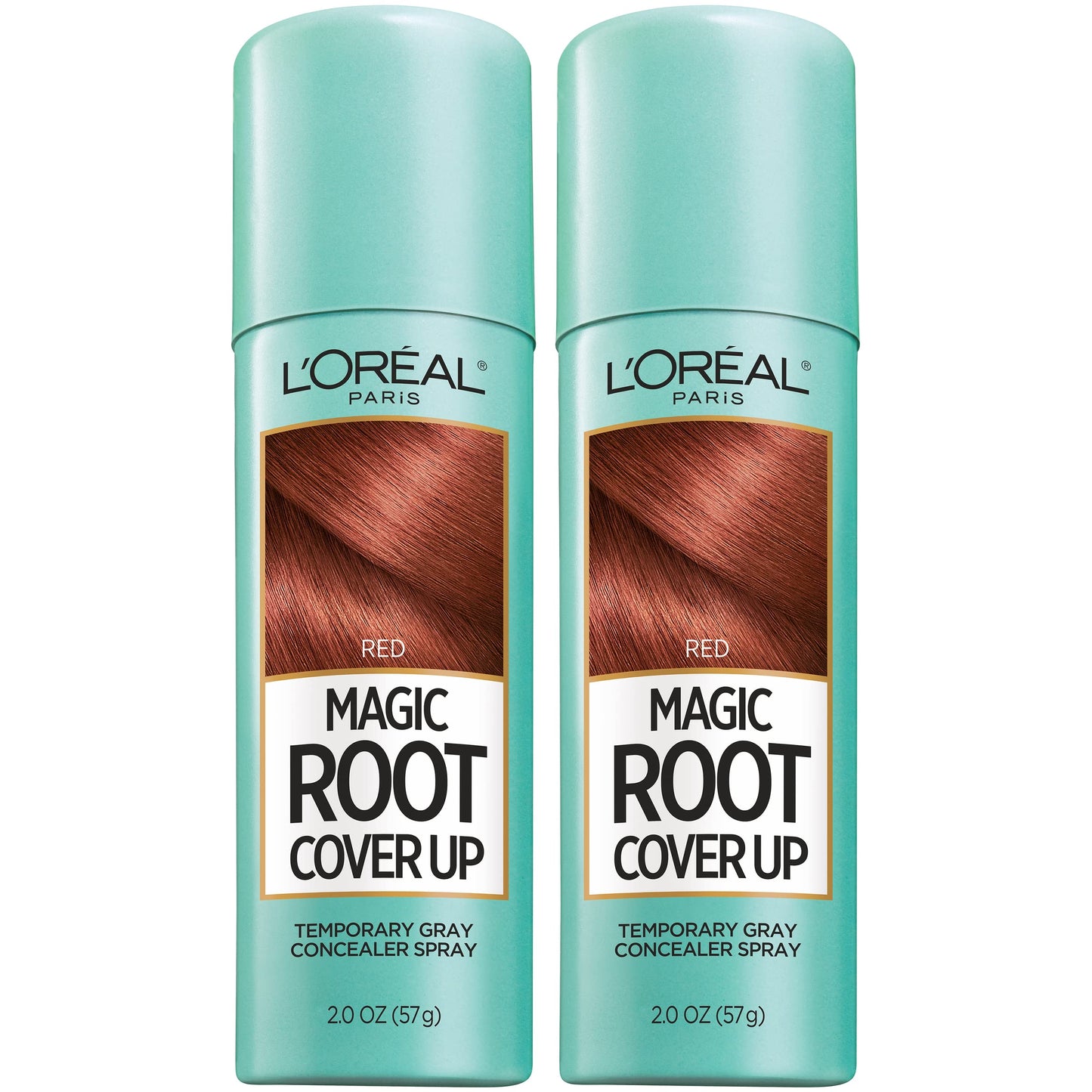 Medium Aquamarine L'Oreal Paris Hair Color Root Cover Up Hair Dye Red 2 Ounce (Pack of 2) (Packaging May Vary)
