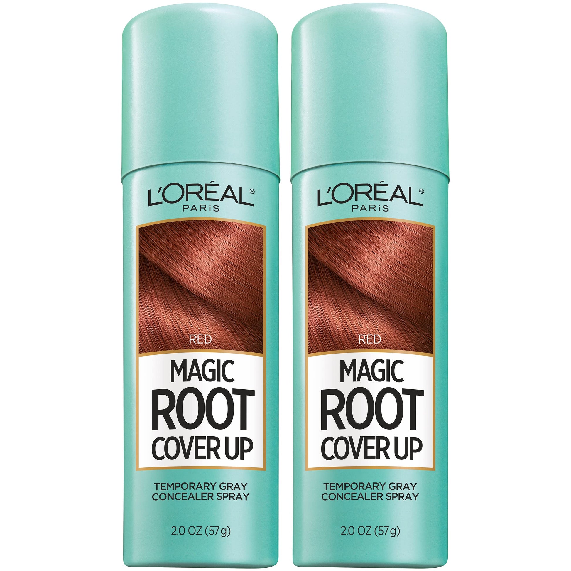 Medium Aquamarine L'Oreal Paris Hair Color Root Cover Up Hair Dye Red 2 Ounce (Pack of 2) (Packaging May Vary)