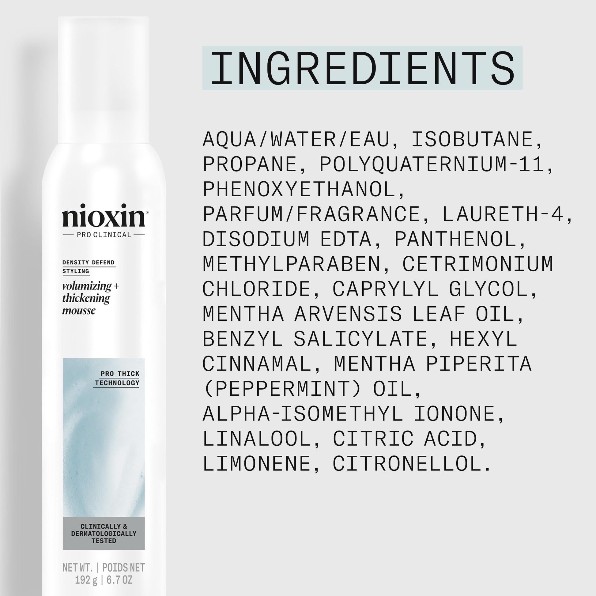 Lavender Nioxin Density Defend Styling Mousse | Volumizing + Thickening Support | 6.7 Fl oz.