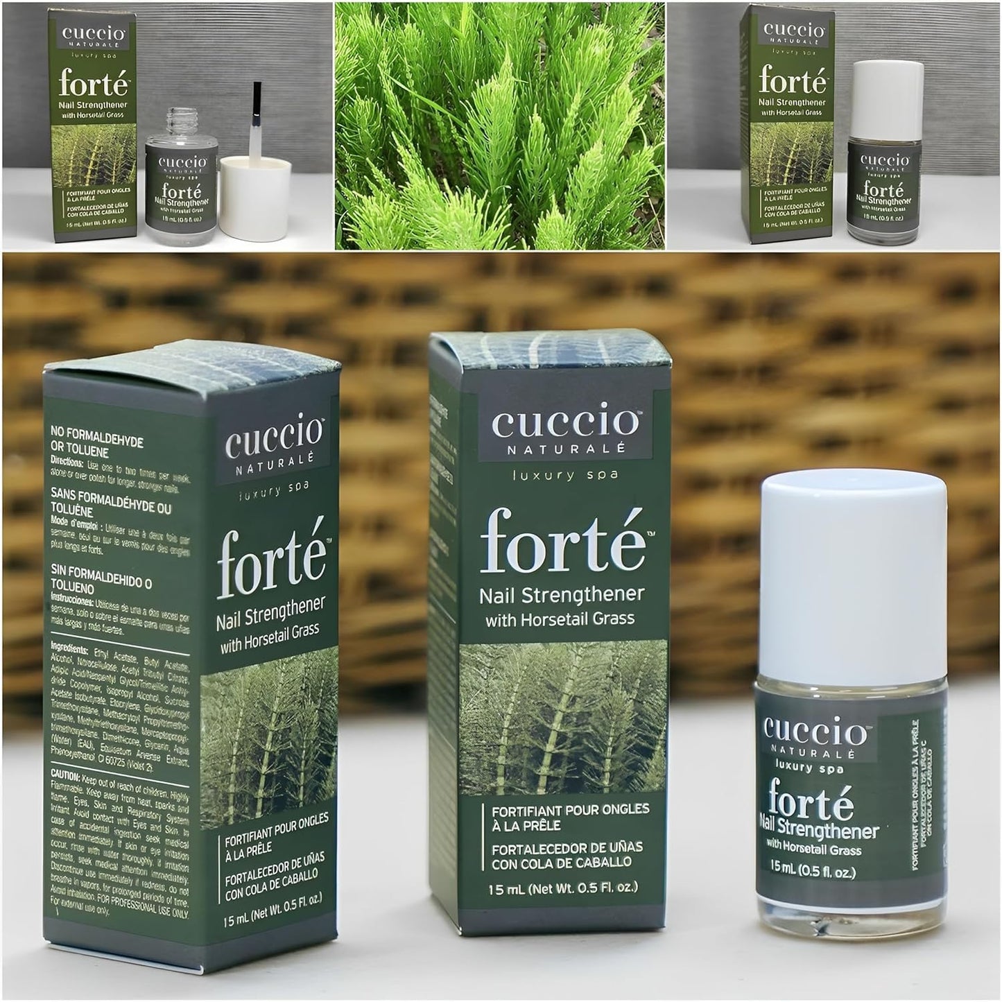 Light Gray Cuccio Naturale Forte Horsetail Grass Nail Strengthener 1/2 oz