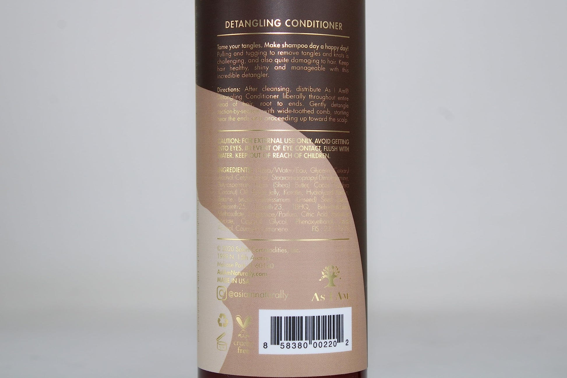 Rosy Brown As I Am Detangling Conditioner, 8 oz (Pack of 2)