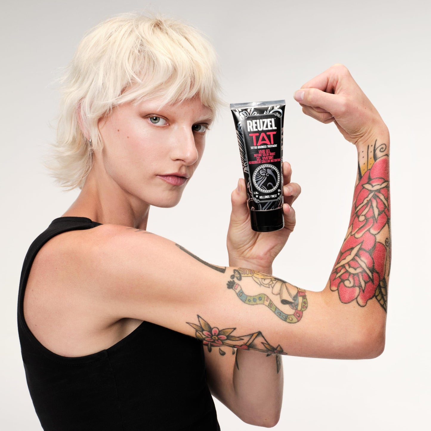 White Smoke REUZEL Vivid Gel, Color Enhancement Revives Tattoos, Moisturizes, Soothes, Vegan Formula and Natural Ingredients, Petroleum Free, 3.38 oz