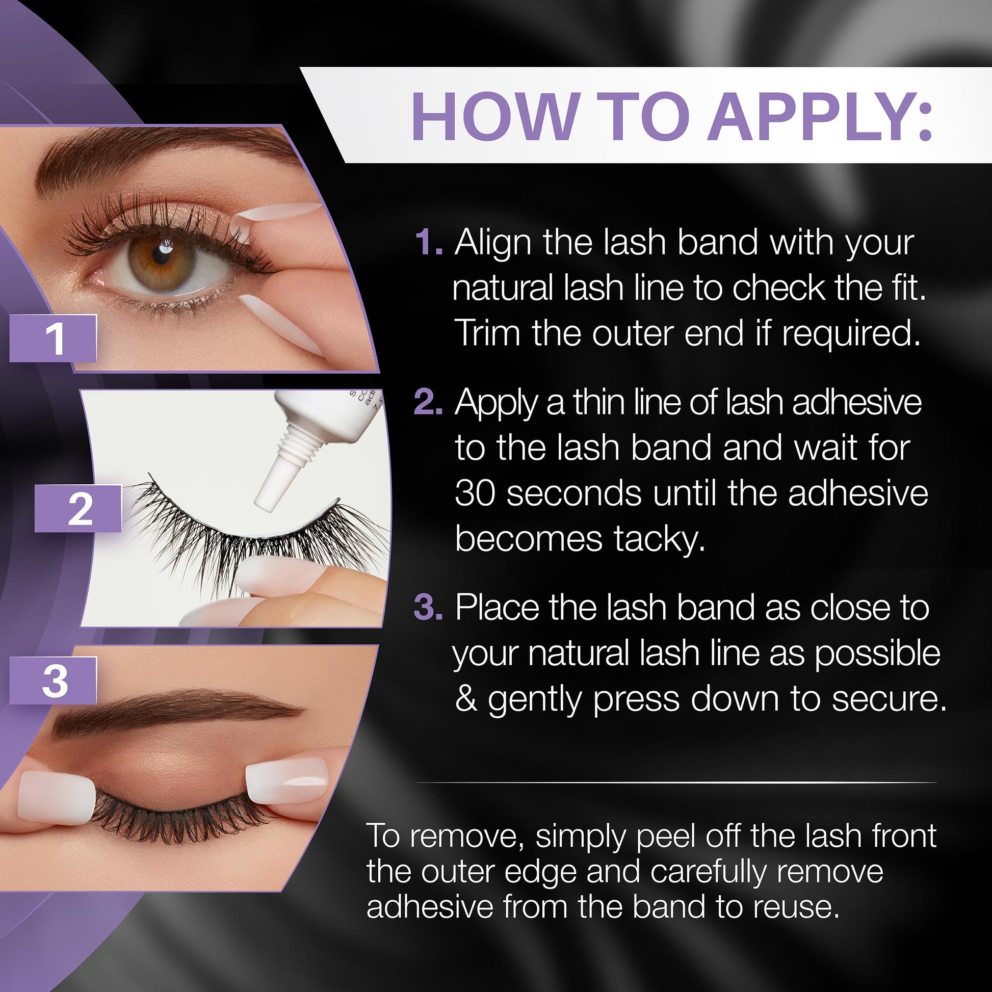 Black Ardell False Eyelashes Glamour Multipack 105 - Lightweight, Natural Looking Strip Lashes, Reusable Fake Lashes, 4 Pairs, 1 Pack