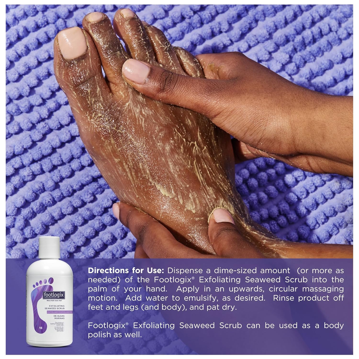 Dark Slate Blue FOOTLOGIX Exfoliating Seaweed Scrub, 8.45 oz
