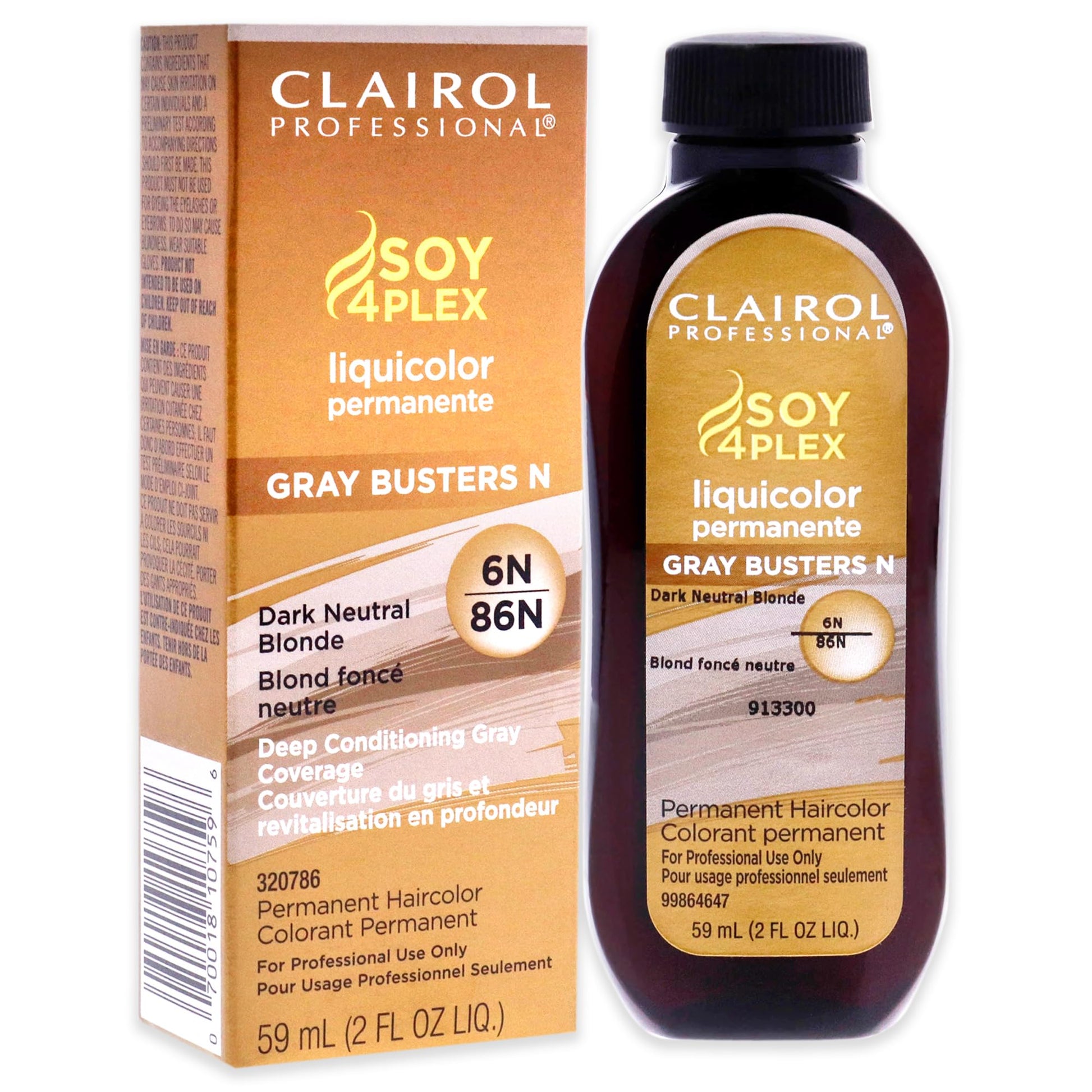 White Smoke Clairol Professional Permanent Liquicolor, 6n Dark Neutral Blonde, 2 Fl Oz - Packaging May Vary