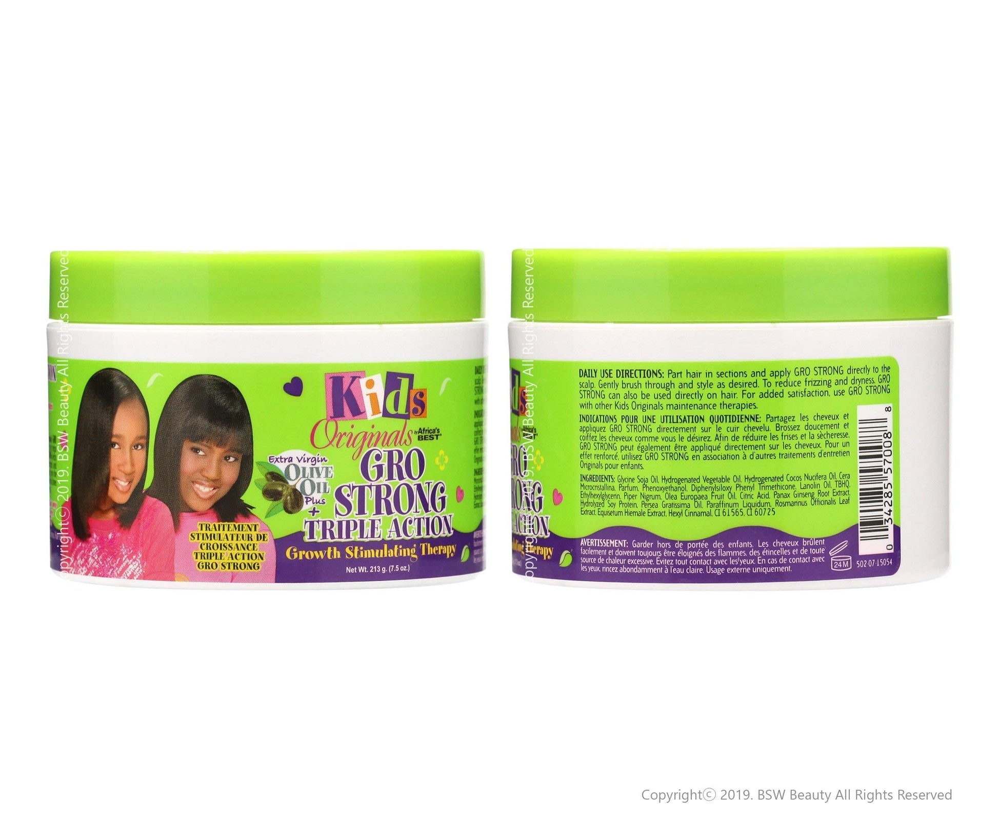 White Smoke Africa's Best Organics Kids Gro Strong Triple Action Growth Stimulating Therapy 7.5 oz by Africa's Best