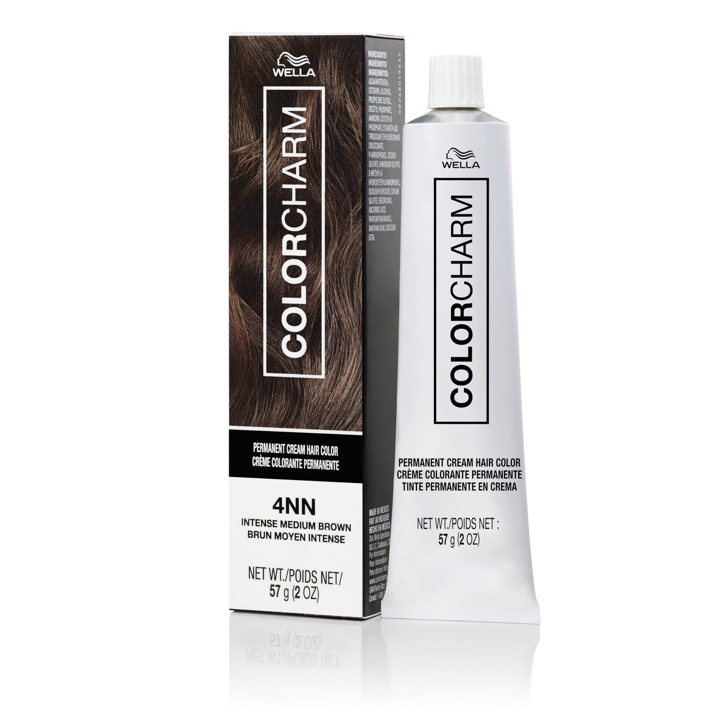 Lavender COLORCHARM Permanent Cream Hair Color, 4NN Intense Medium Brown, 2 oz.