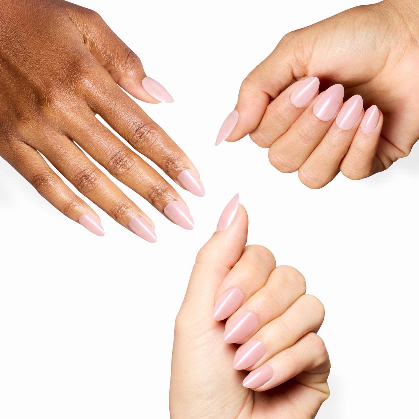 White Smoke OPI On Point Holo Your Dreams | Short Almond Opaque Neutral Holographic Press On Nails | 30 Count with Glue | Long Lasting, Reusable, Non-damaging | Spring 2026