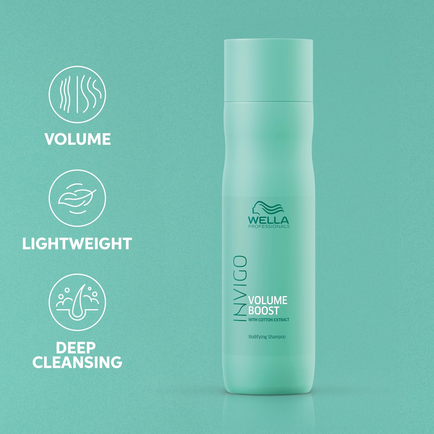 Medium Aquamarine Wella Professionals Invigo Volume Boost Bodifying Shampoo | Added Volume for Fine Hair | 10.1 Fl Oz