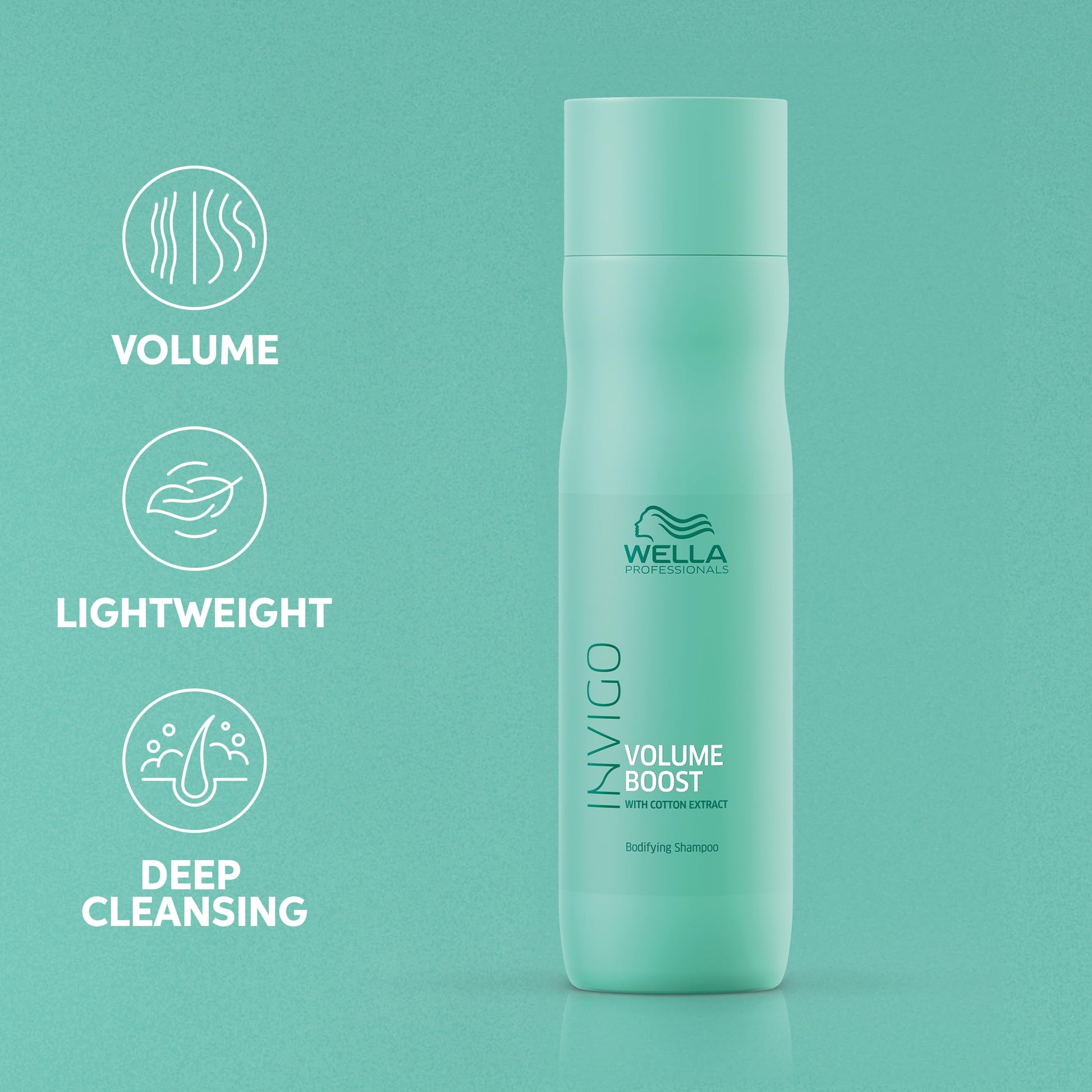 Medium Aquamarine Wella Professionals Invigo Volume Boost Bodifying Shampoo | Added Volume for Fine Hair | 10.1 Fl Oz