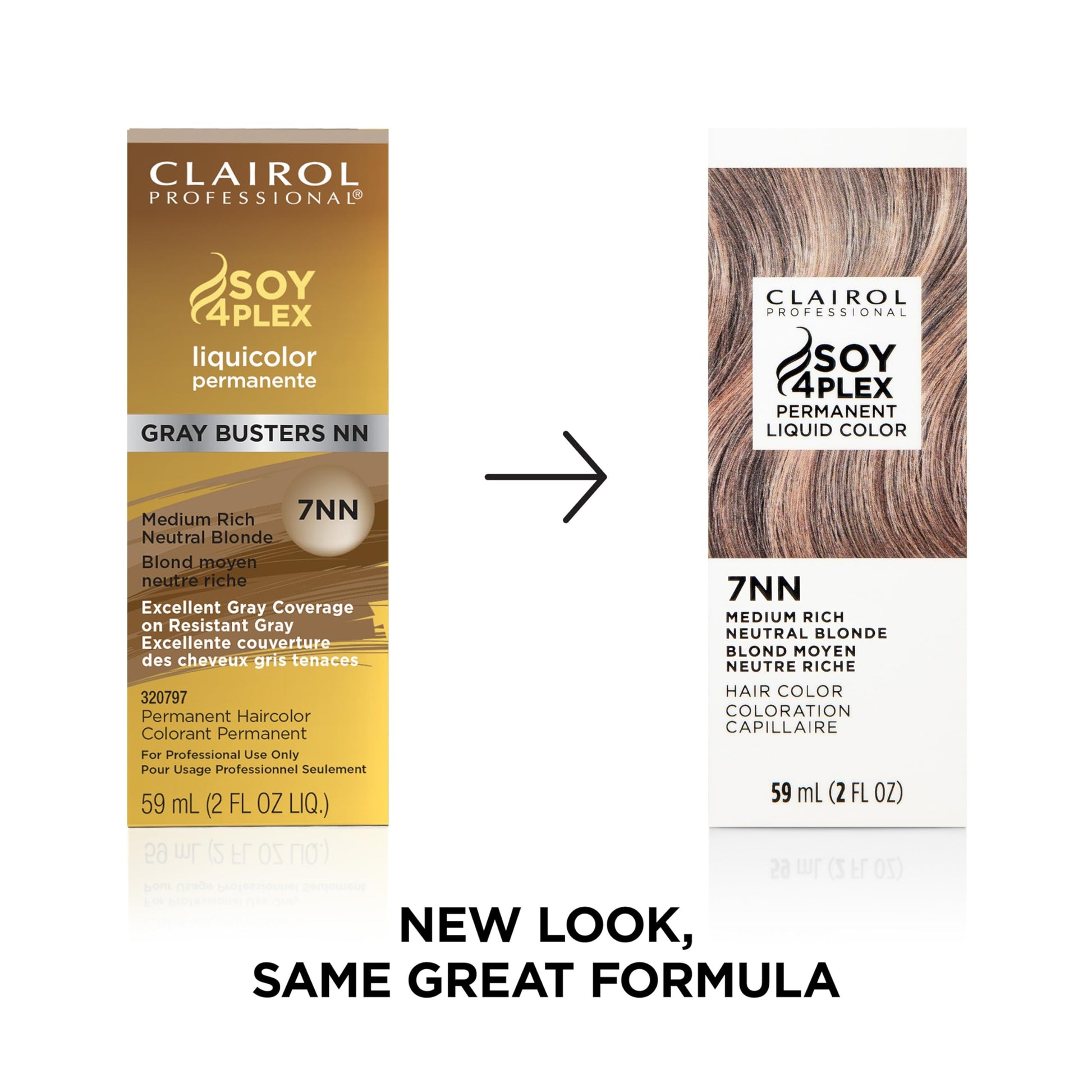 White Smoke Clairol Professional Permanent Liquicolor, 7nn Med Neutral Blonde, 2 Fl Oz - Packaging May Vary