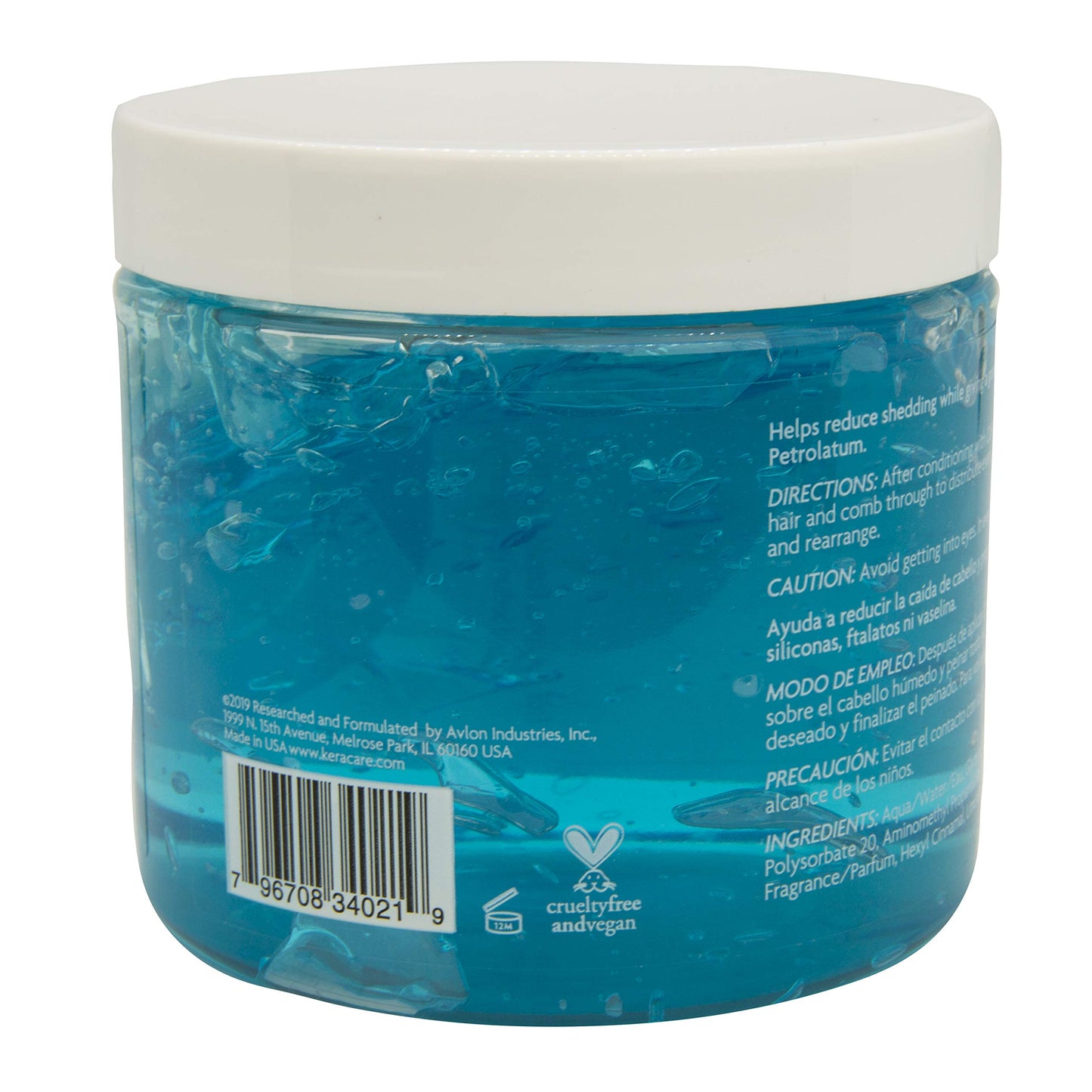Dark Cyan KeraCare GelEssence Anti-Shedding Gel - 16 ounce - with Biotin - Reduces Shedding and Breakage - Vegan - Flake Free - Adds Shine - Crunch Free - Nonstick Formula