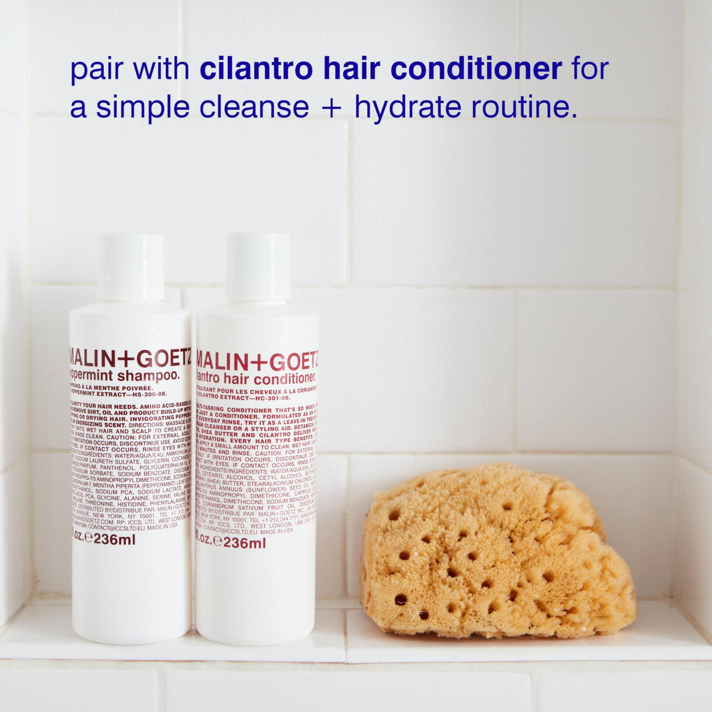 Lavender MALIN+GOETZ Shampoo Clarifying Peppermint | Daily Cleanser with Amino Acids | Vegan, Sulfate-Free & Unisex (16 Fl Oz)