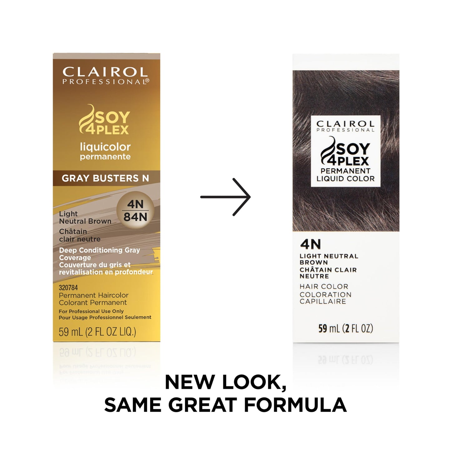 White Smoke Clairol Professional Permanent Liquicolor, 4N Light Neutral Brown, 2 Fl Oz - Packaging May Vary
