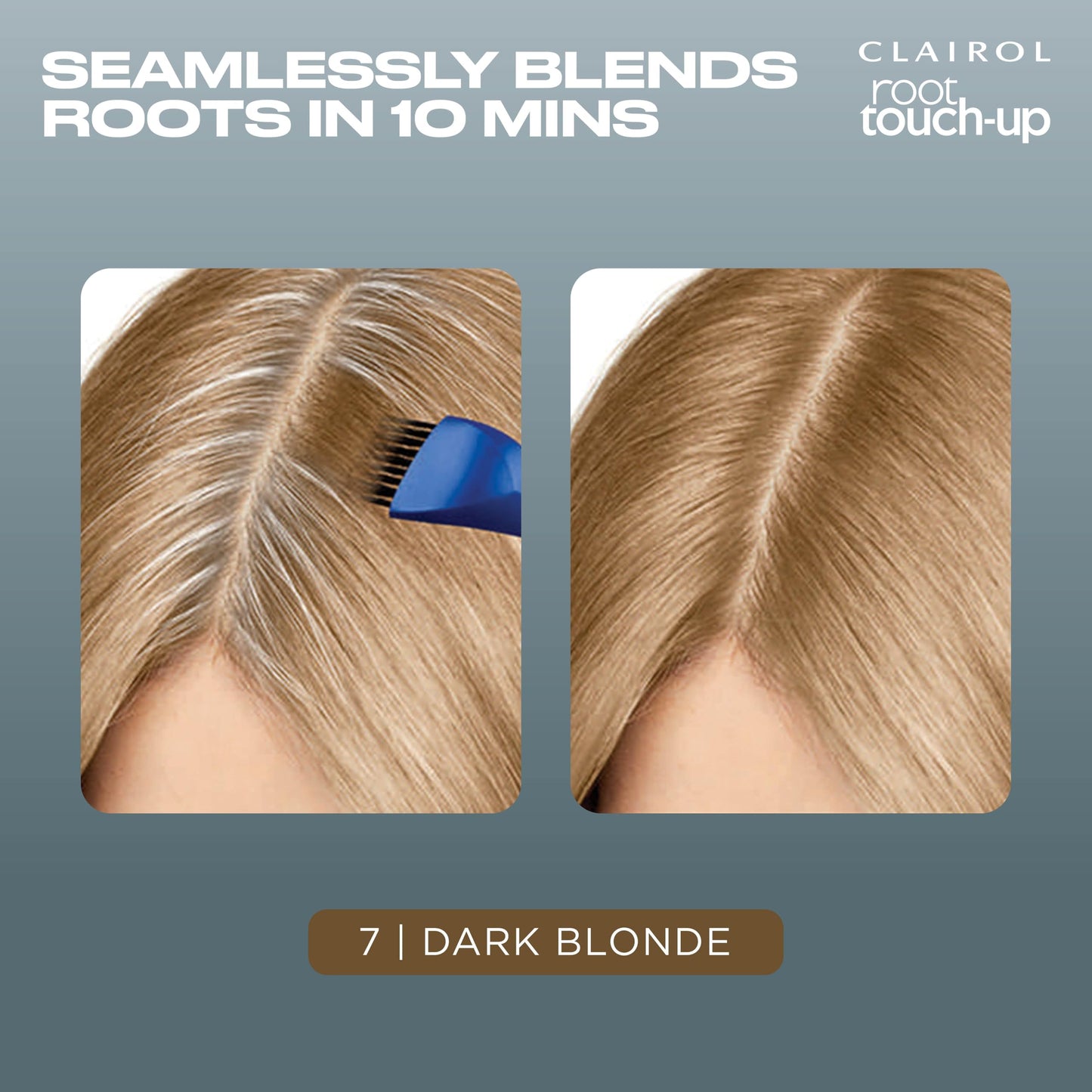 Dim Gray Clairol Root Touch-Up by Nice'n Easy Permanent Hair Dye, 7 Dark Blonde Hair Color| 100% Gray Coverage | Easy Brush Application | Matches Professional Salon Shades | Pack of 2