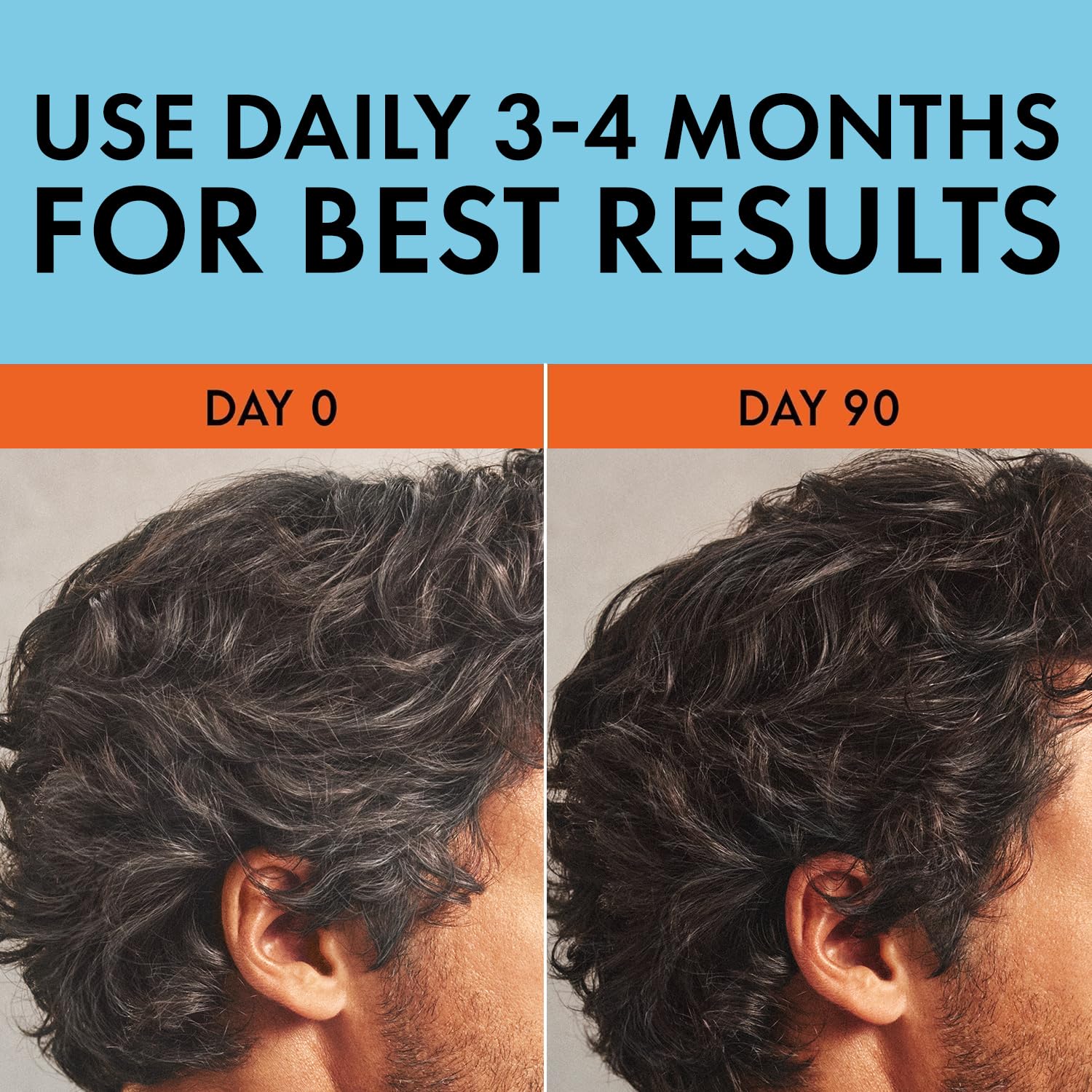 Dark Slate Gray Just for Men Gray Reverse Daily Hair Serum, Gradually Reduces Gray Hair, Easy Dye-Free Serum, 6.7oz
