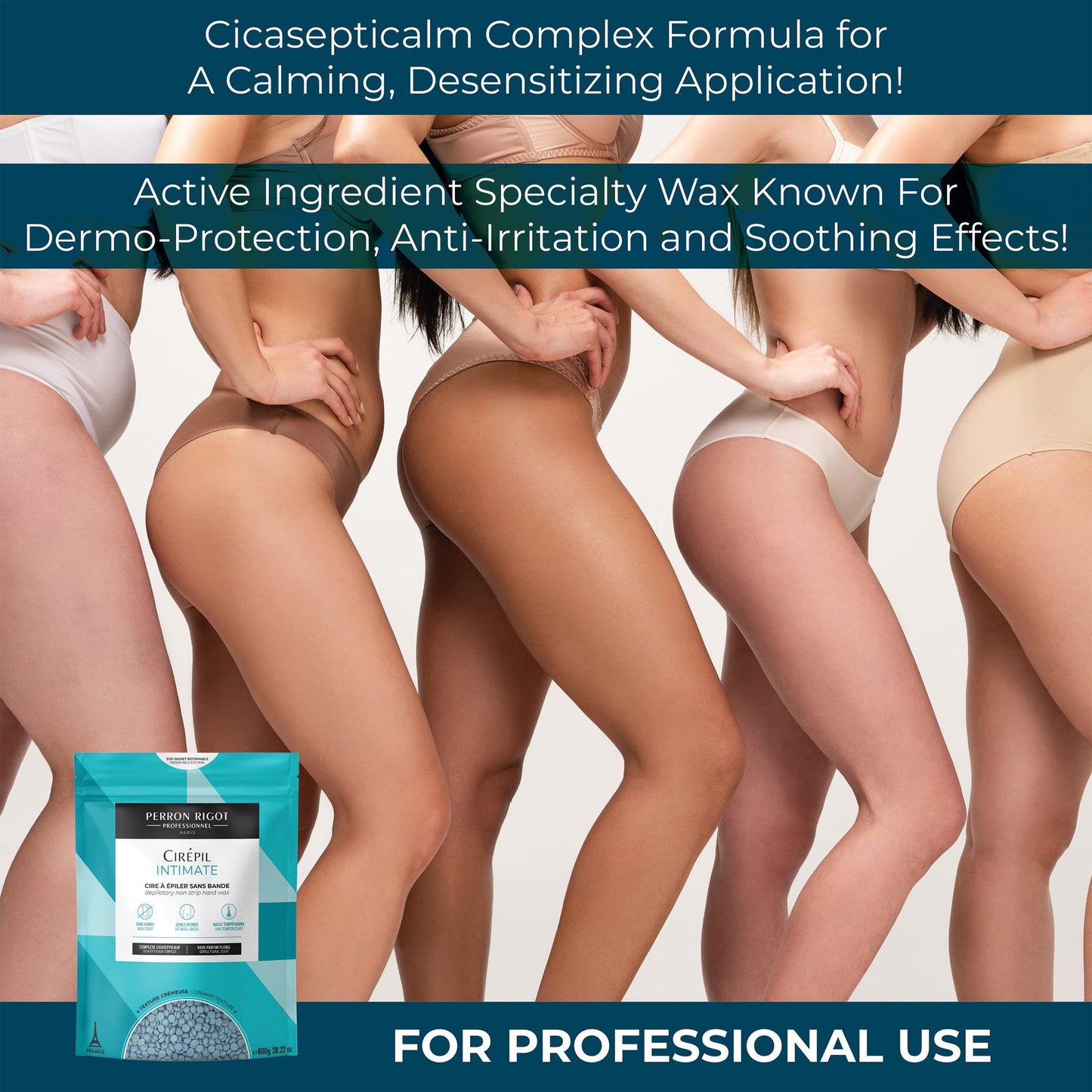 Dark Slate Gray Cirepil - Intimate - 800g / 28.22 oz Hard Wax Beads Bag - With Cicasepticalm & Coconut Oil - Specialized for Brazilian & Bikini Waxing - Creamy Anti-Bump Hair Removal for Sensitive Areas - Refill Bag