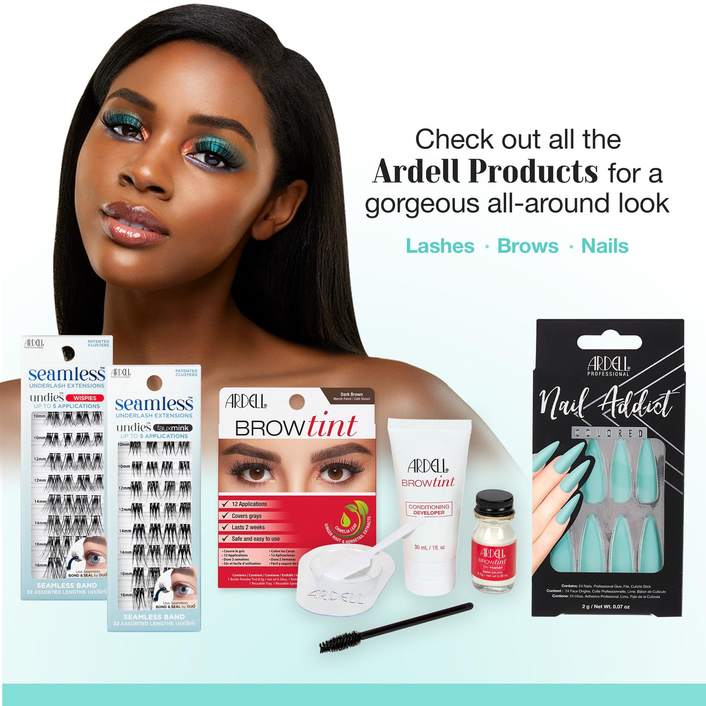 White Smoke Ardell Strong Hold Lash Glue, Black - Professional Waterproof Lash Adhesive for Strip Lashes with Precision Brush, Fast-Drying 24-Hour Lift-Proof Formula, 1-Pack