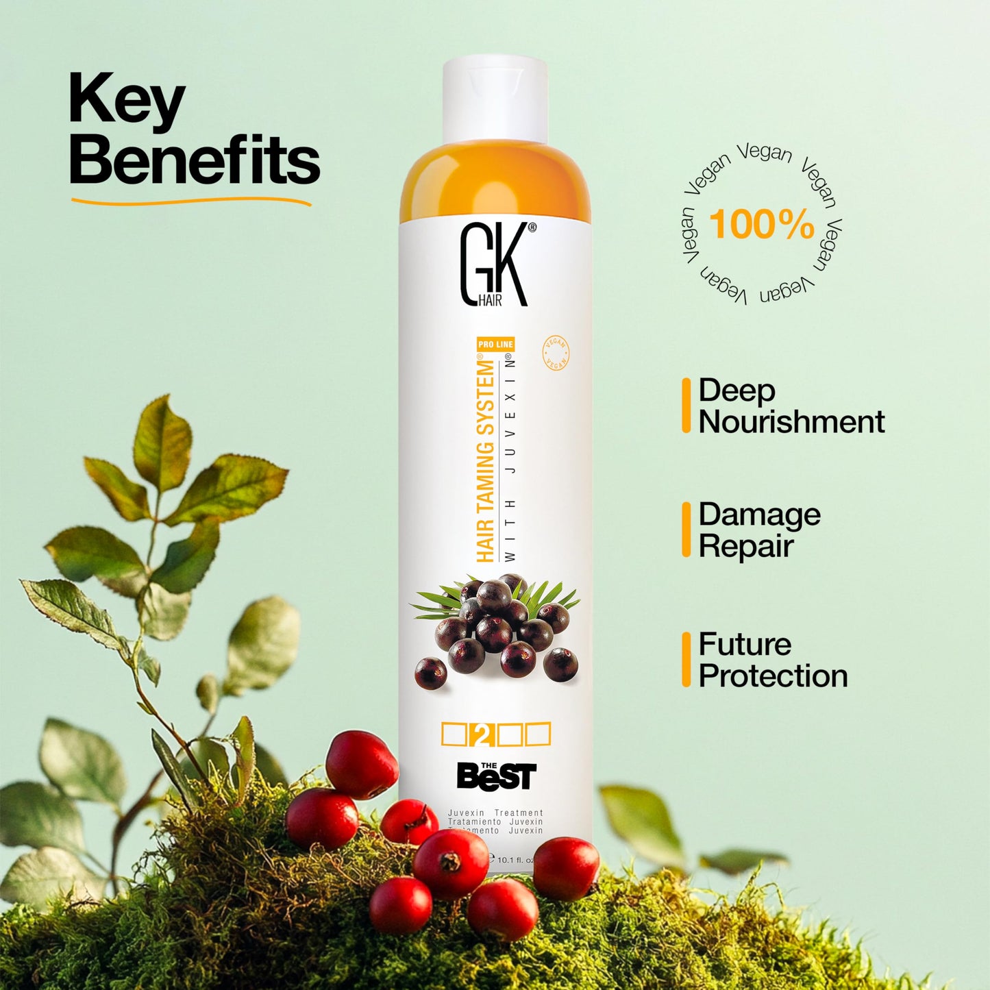 Light Gray GK HAIR Global Keratin The Best Keratin Treatments 300ml (ACAI 300ml)