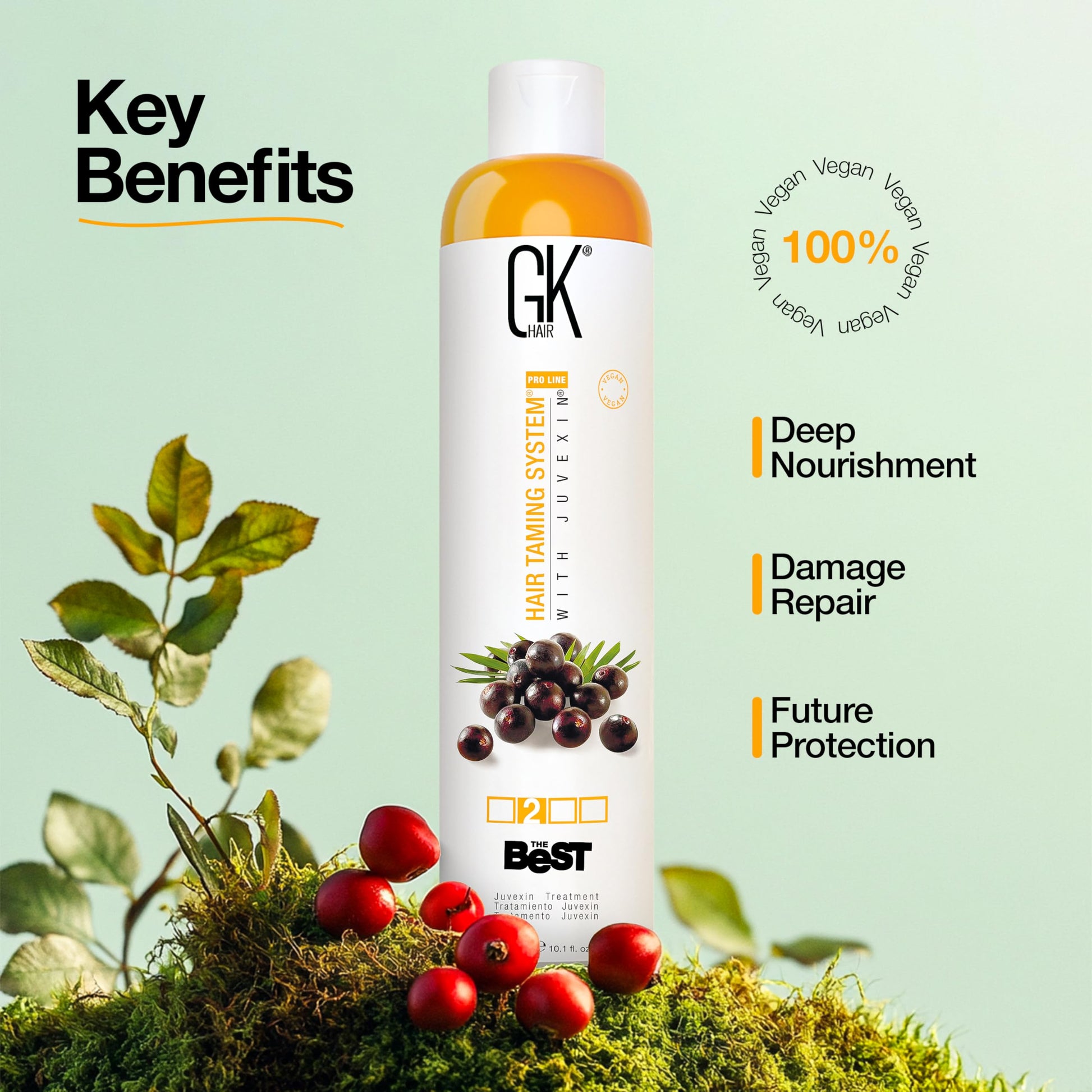 Light Gray GK HAIR Global Keratin The Best Keratin Treatments 300ml (ACAI 300ml)