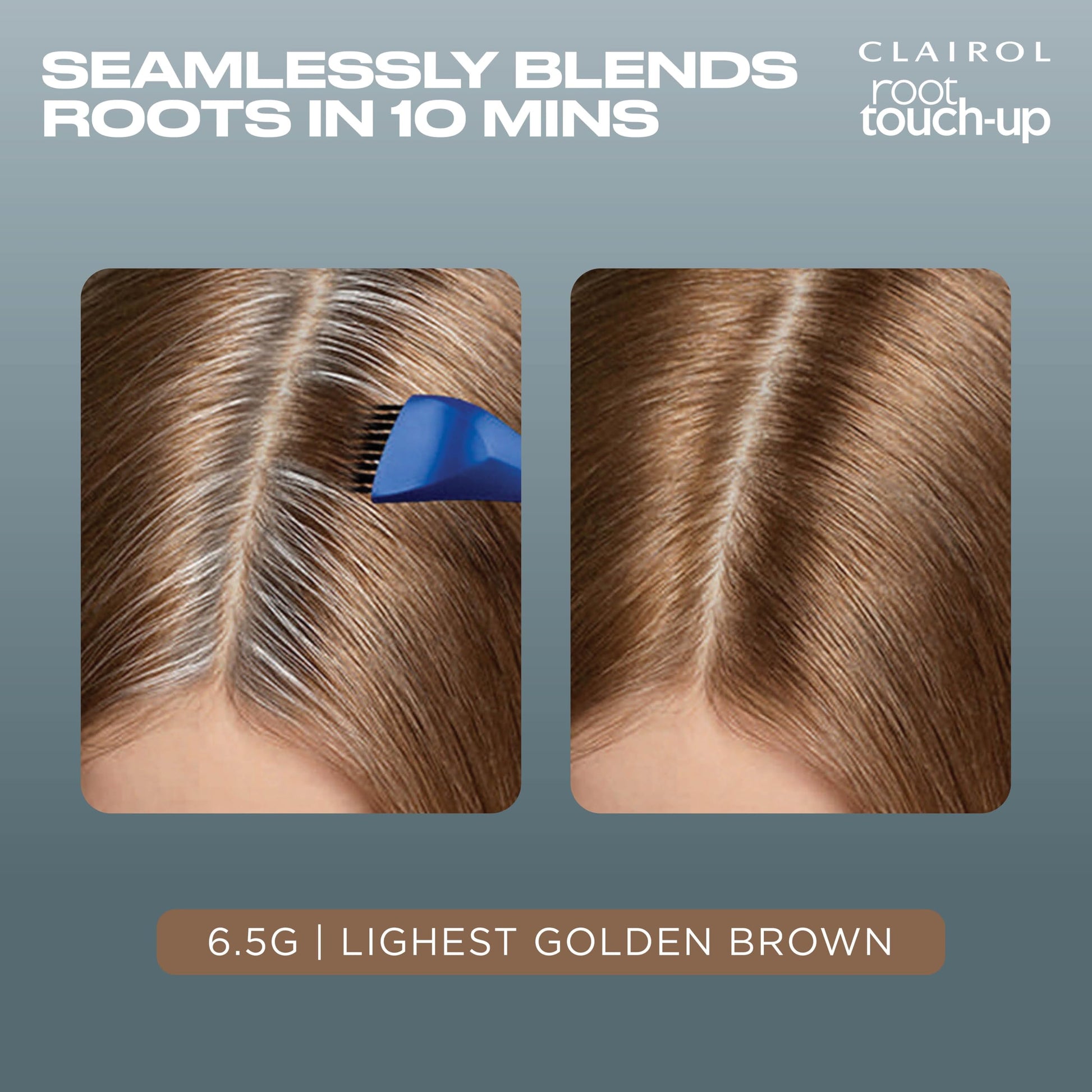 Dim Gray Clairol Root Touch-Up by Nice'n Easy Permanent Hair Dye, 6.5G Lightest Golden Brown Hair Color| 100% Gray Coverage | Easy Brush Application | Matches Professional Salon Shades | Pack of 1