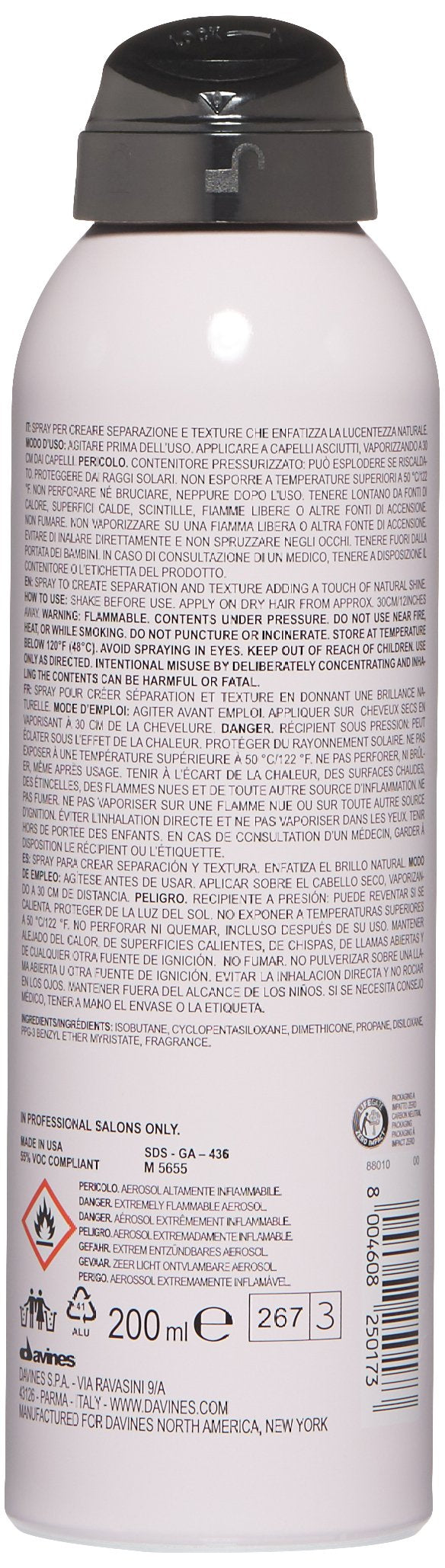 Gray Davines Definition Mist, 4.75 Fl Oz