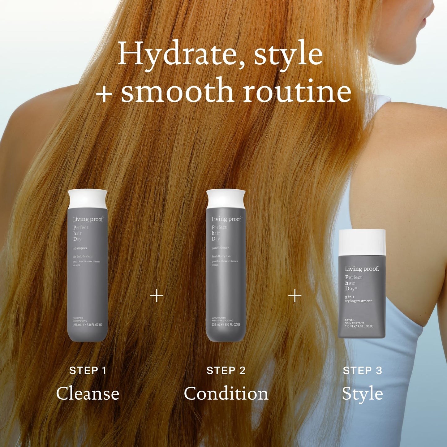 Saddle Brown Living Proof Perfect Hair Day 5-in-1 Styling Treatment – Conditions, Smooths, Volumizes, Adds Shine, Heat Protection up to 450°F, 4 oz