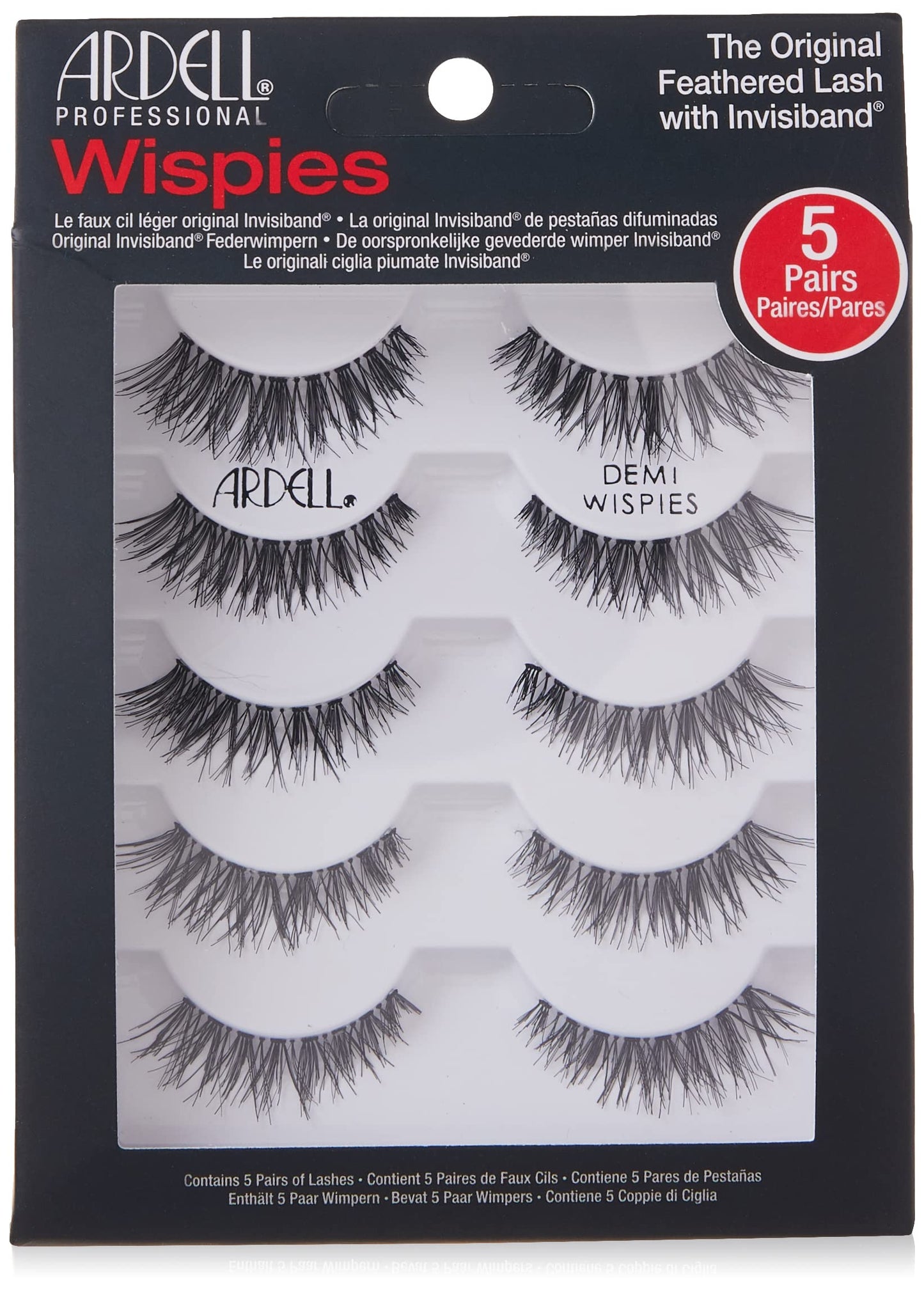 Light Gray Ardell 5 Count Wispies Black Strip Lashes