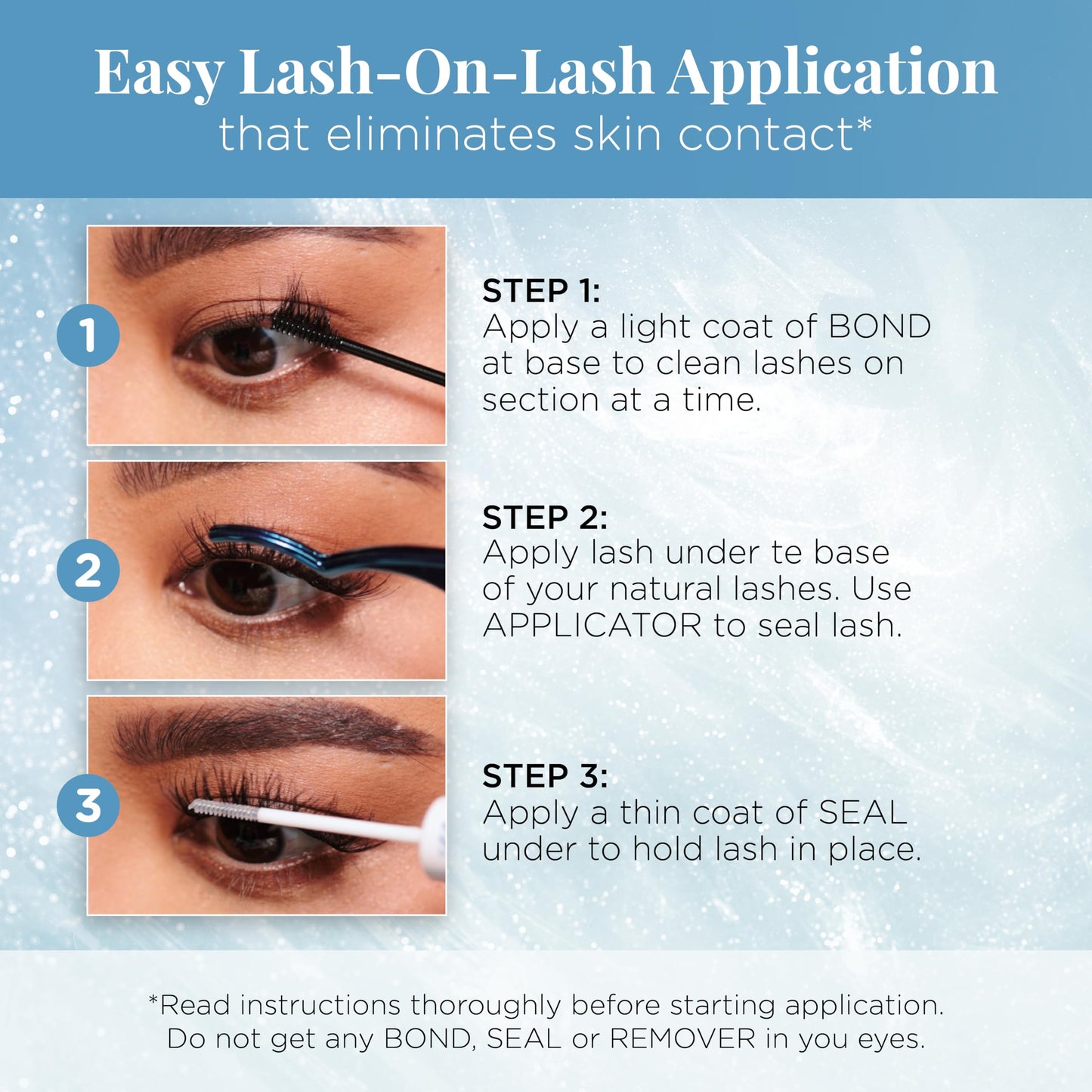 Alice Blue Ardell Seamless Eyelash Extensions Refill Kit, Wispies - 32 Assorted Cluster Lengths, Customizable DIY Lash Clusters for Natural Look Lashes