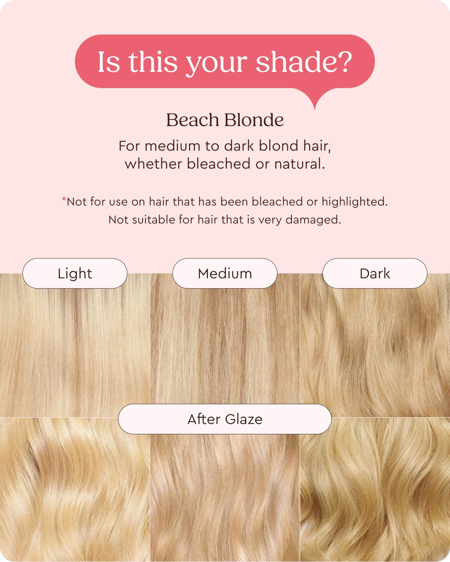 Misty Rose Glaze Supergloss Color Conditioning Gloss With Dispensing Pump – Hydrating Semi-Permanent Color Hair Gloss & Shine Boost – For Medium to Dark Blonde Hair – 6.4 Fl Oz - Warm Blonde