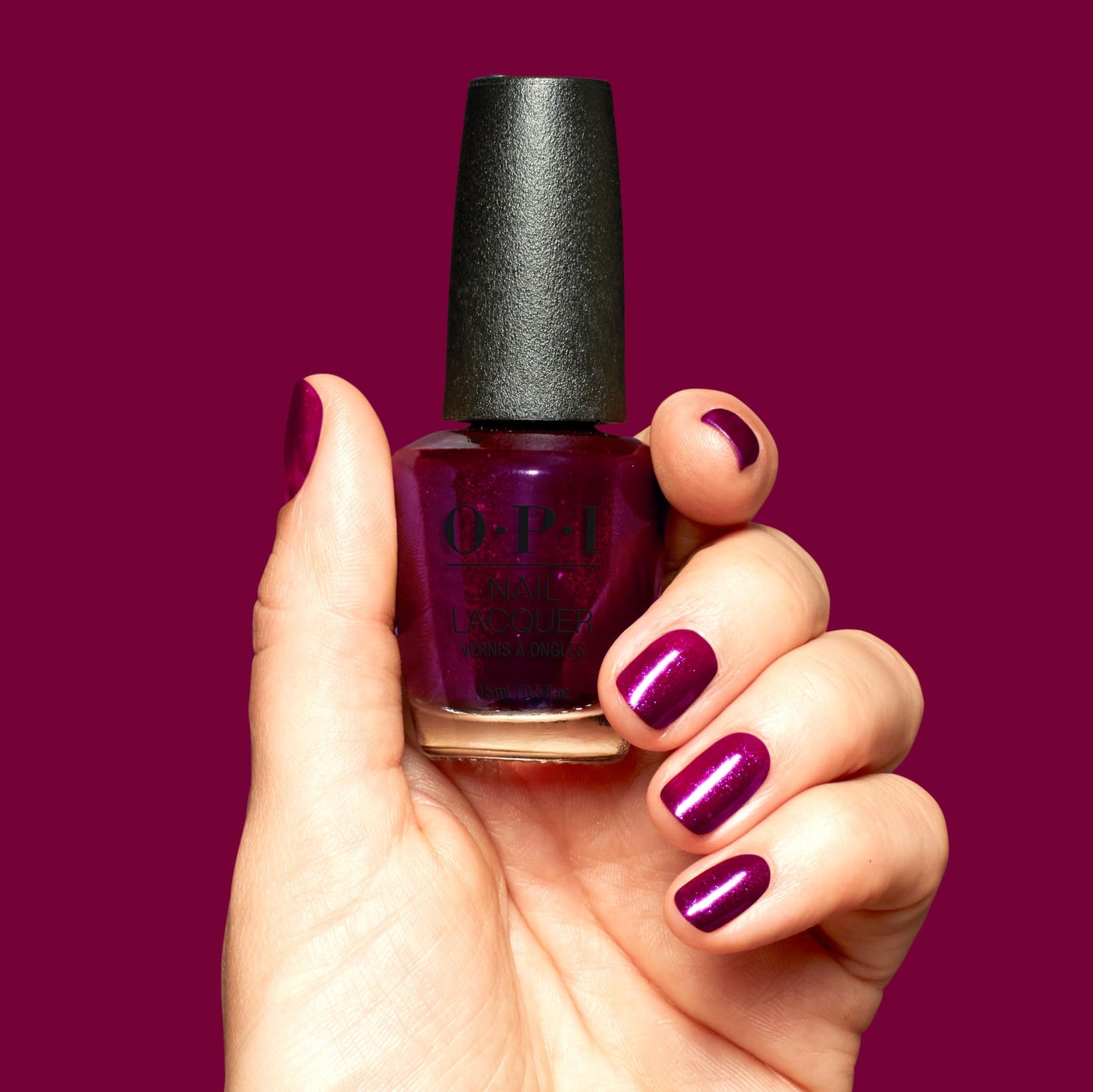 Brown OPI Nail Lacquer Lincoln Park After Brunch | Opaque Dark Warm Maroon Crème Chip Resistant Nail Polish | The New OPIcons Collection | Spring 2026