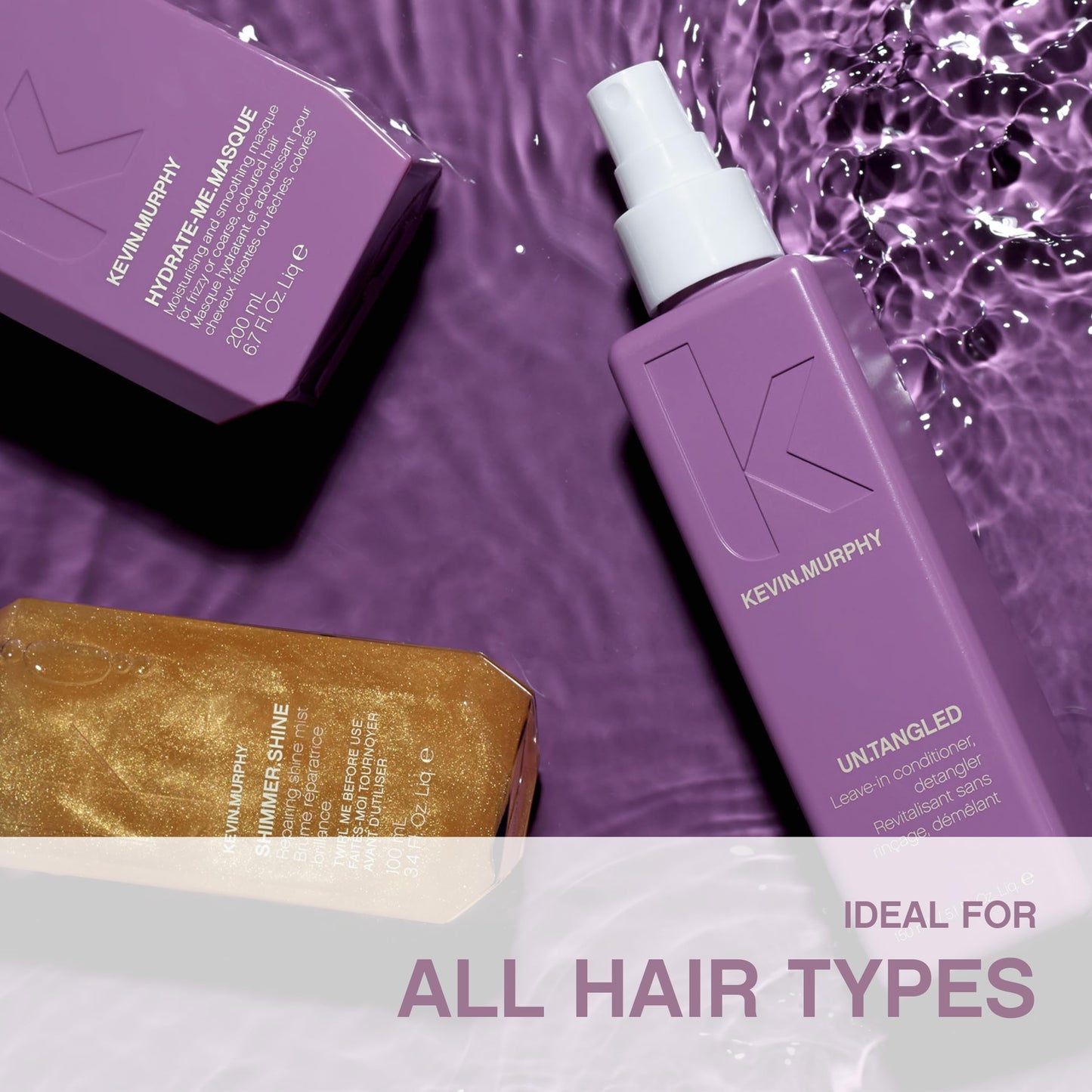 Light Slate Gray KEVIN.MURPHY UN.TANGLED - Hair Detangler Leave-In Conditioner Spray - For All Hair Types - With Australian Fruit Extracts - 150 mL / 5.1 fl oz