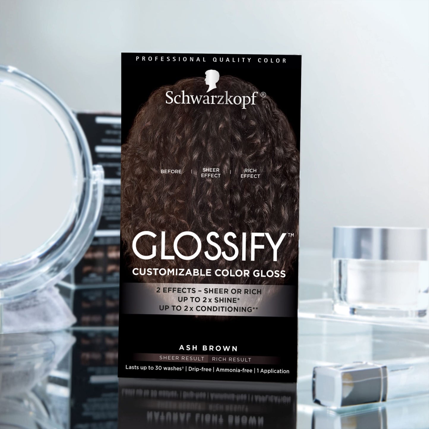 Lavender Schwarzkopf Glossify Customizable Color Gloss, Ash Brown