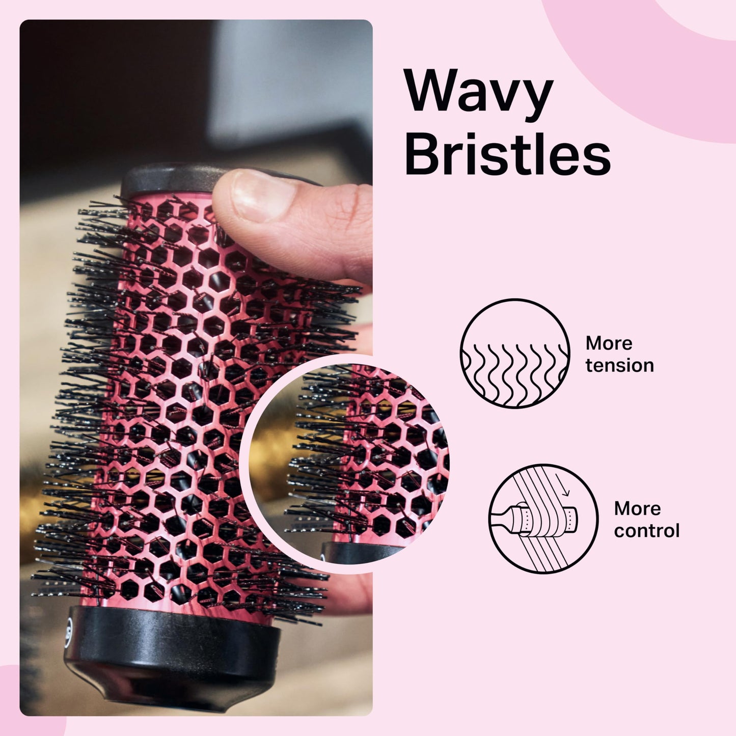 Misty Rose Olivia Garden MultiBrush Detachable Thermal Styling Hair Brush (5-Piece Kit 1 3/4" 46mm)