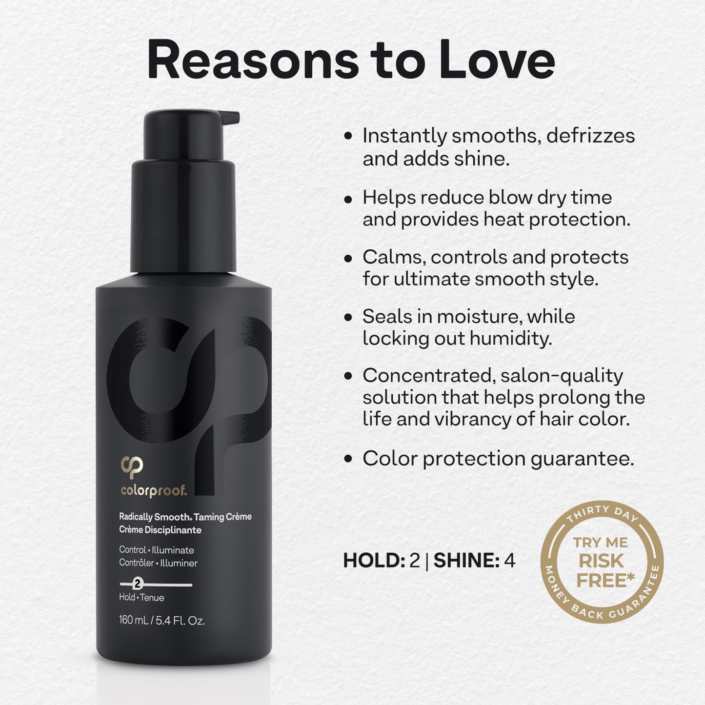 Lavender Colorproof Radically Smooth Taming Crème 5.4 Fl. Oz Smoothing Hair Cream with Black Currant, Jasmine & Peach Scent, Color Preserving and Humidity-Resistant Styling Cream