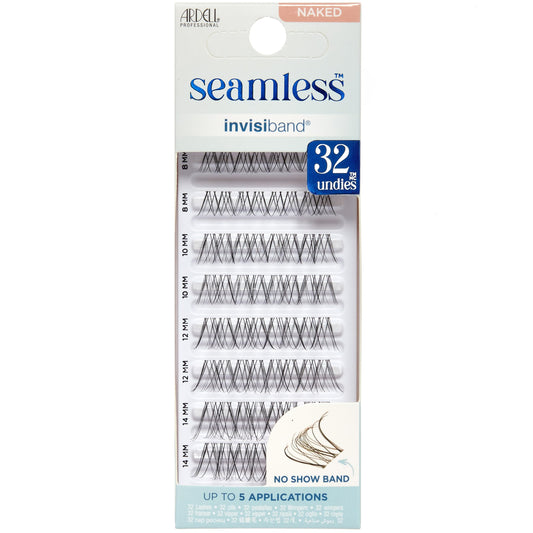 White Smoke Ardell Seamless Underlash Naked Lashes DIY Lash Clusters – Cluster Lashes Natural Eyelash Clusters with Invisiband, Cluster Eyelash Extensions, Lash Extension, 32 ct