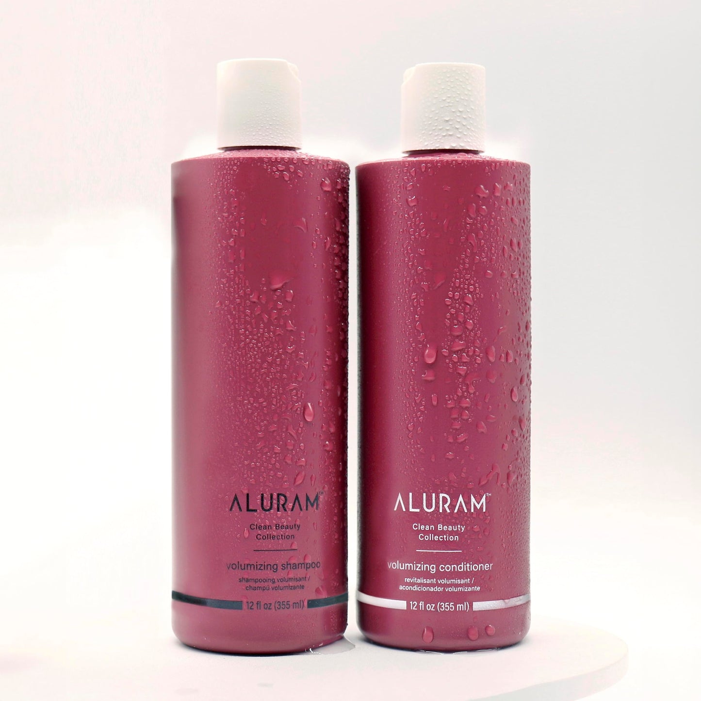 Maroon ALURAM Volumizing Shampoo, Non-Drying Gentle Cleanser Adds Body & Fullness for All Hair Types, 12 Fl Oz