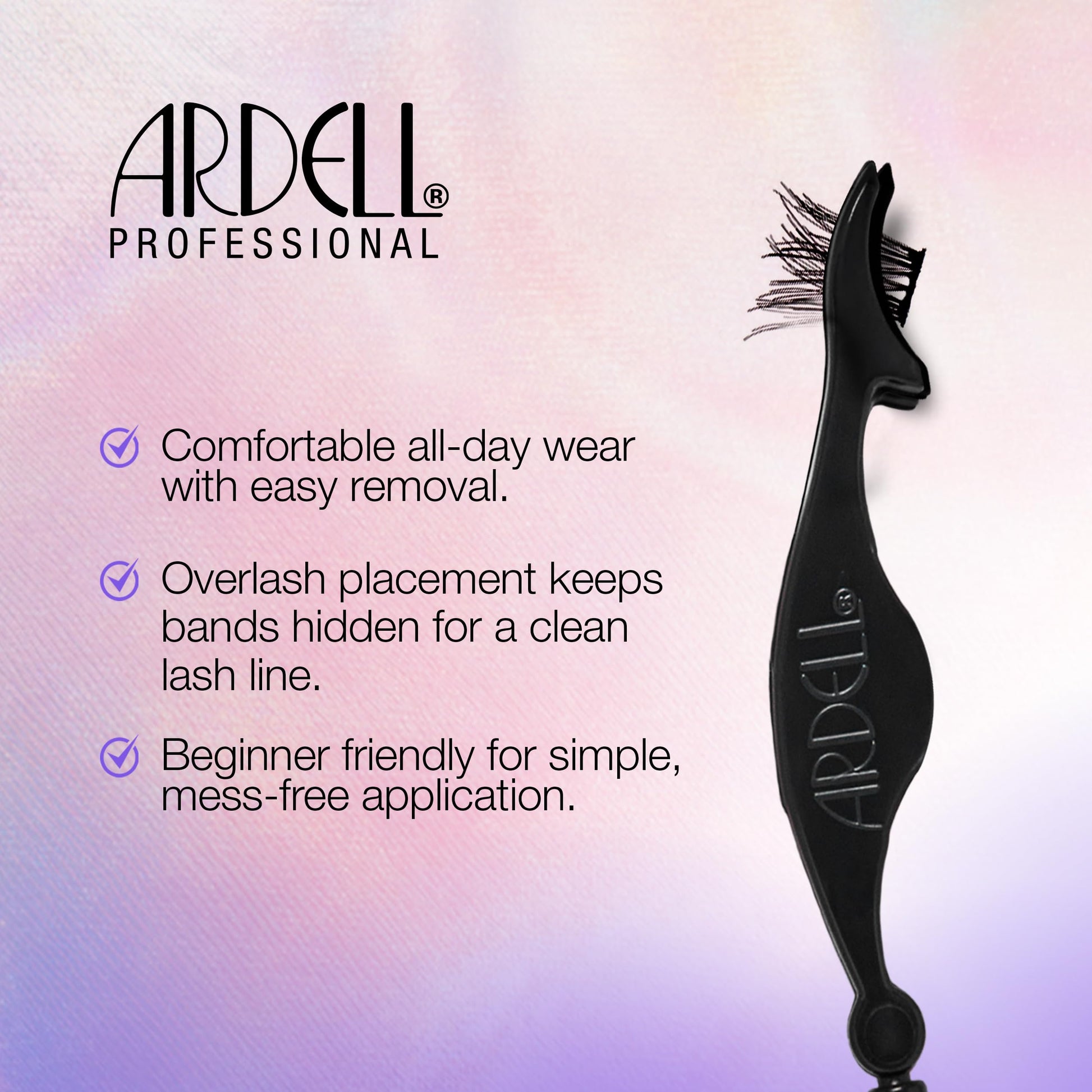 Misty Rose Ardell Press On Overlash 3D Fauxmink Volume 858 – Self Adhesive Lash Clusters, No Glue Needed Eyelashes, Pre Glued Cluster Eyelash Extensions, 1 Pack